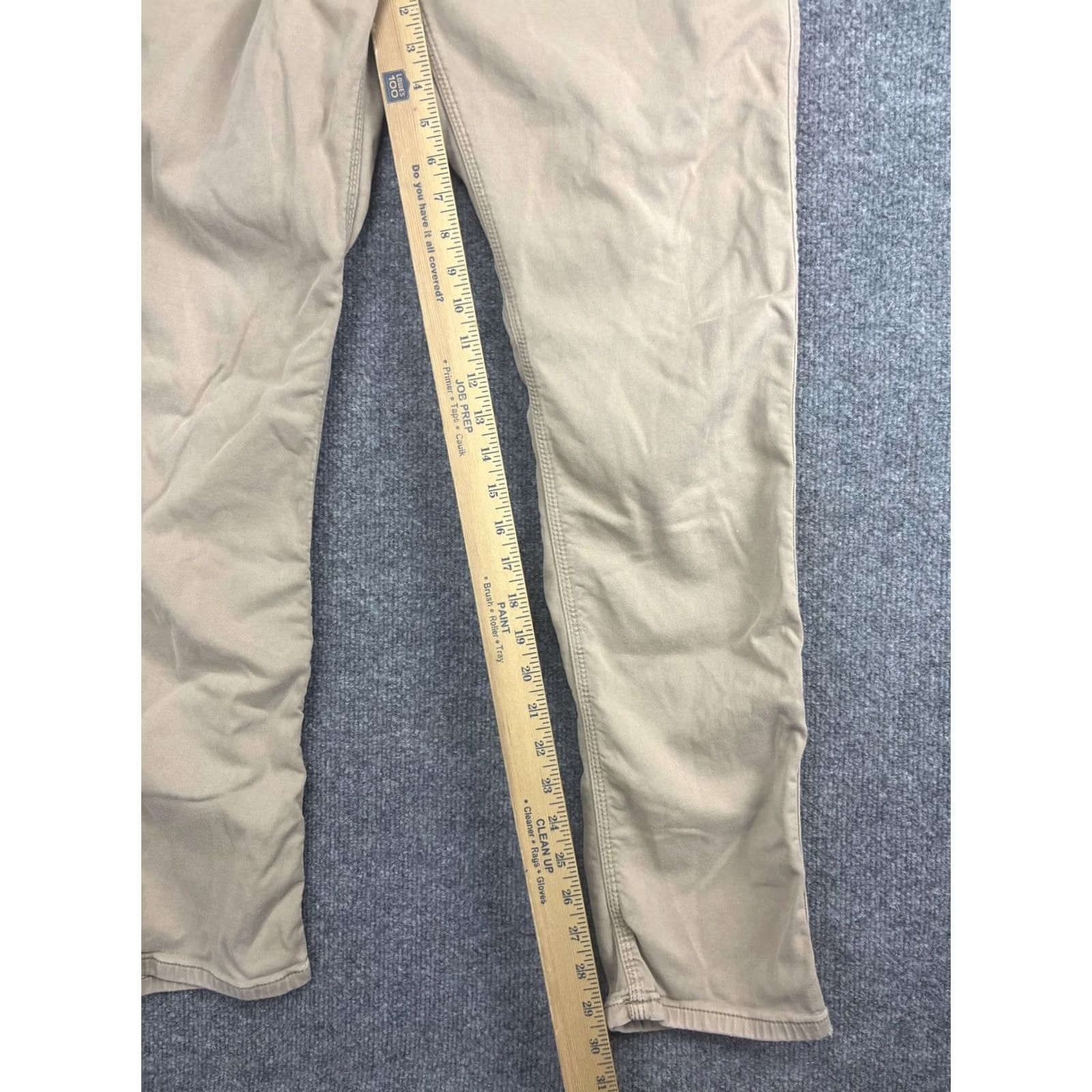 Vintage DU/ER Pants Mens 33x32 Beige Slim Fit Stretch Chino 5 Pocket Casual Tapered Leg Size US 33 - 5 Thumbnail