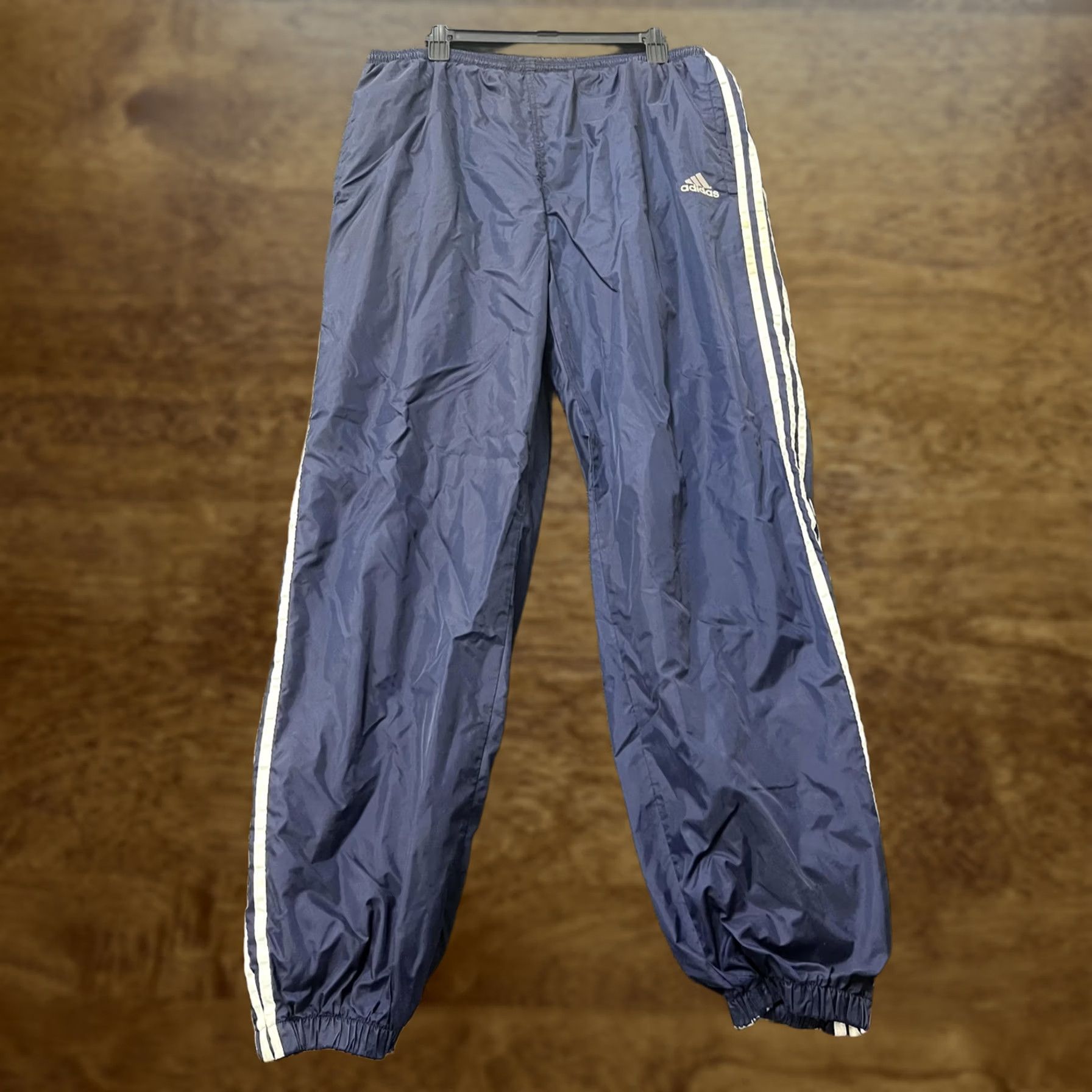 Adidas Vintage Adidas Pants Mens XL Blue 3-Stripes Track Athletic Warm Up Lined Pants Mens XL Blue 3-Stripes Track Size US 36 / EU 52 - 1 Thumbnail