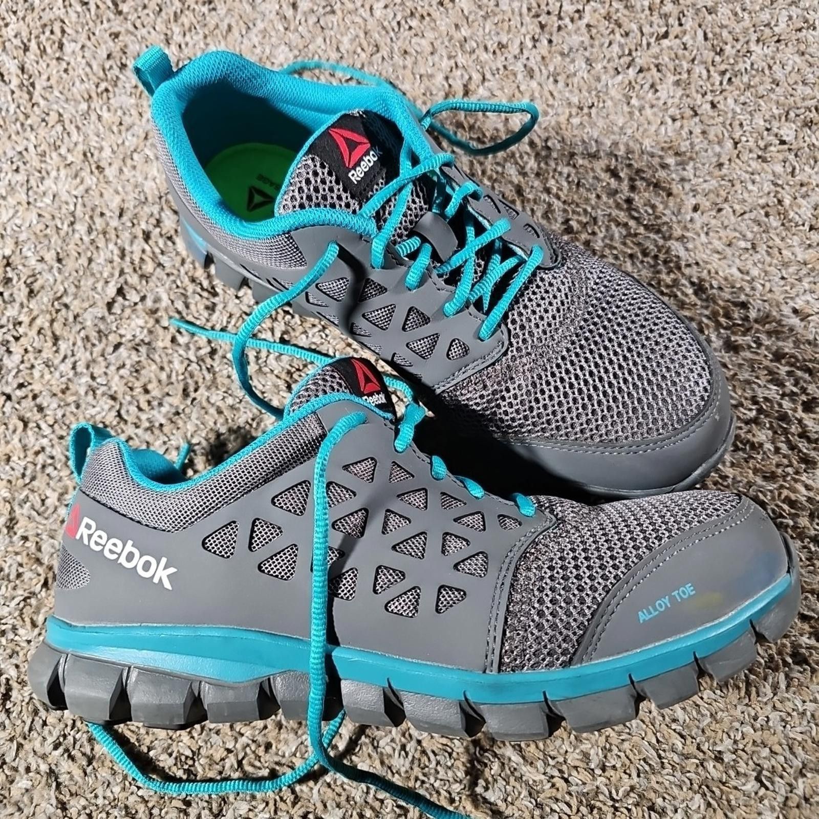 Reebok Reebok Women’s RB045 Alloy Toe Work Gray Teal Size 11M Size US 11 / IT 41 - 1 Thumbnail