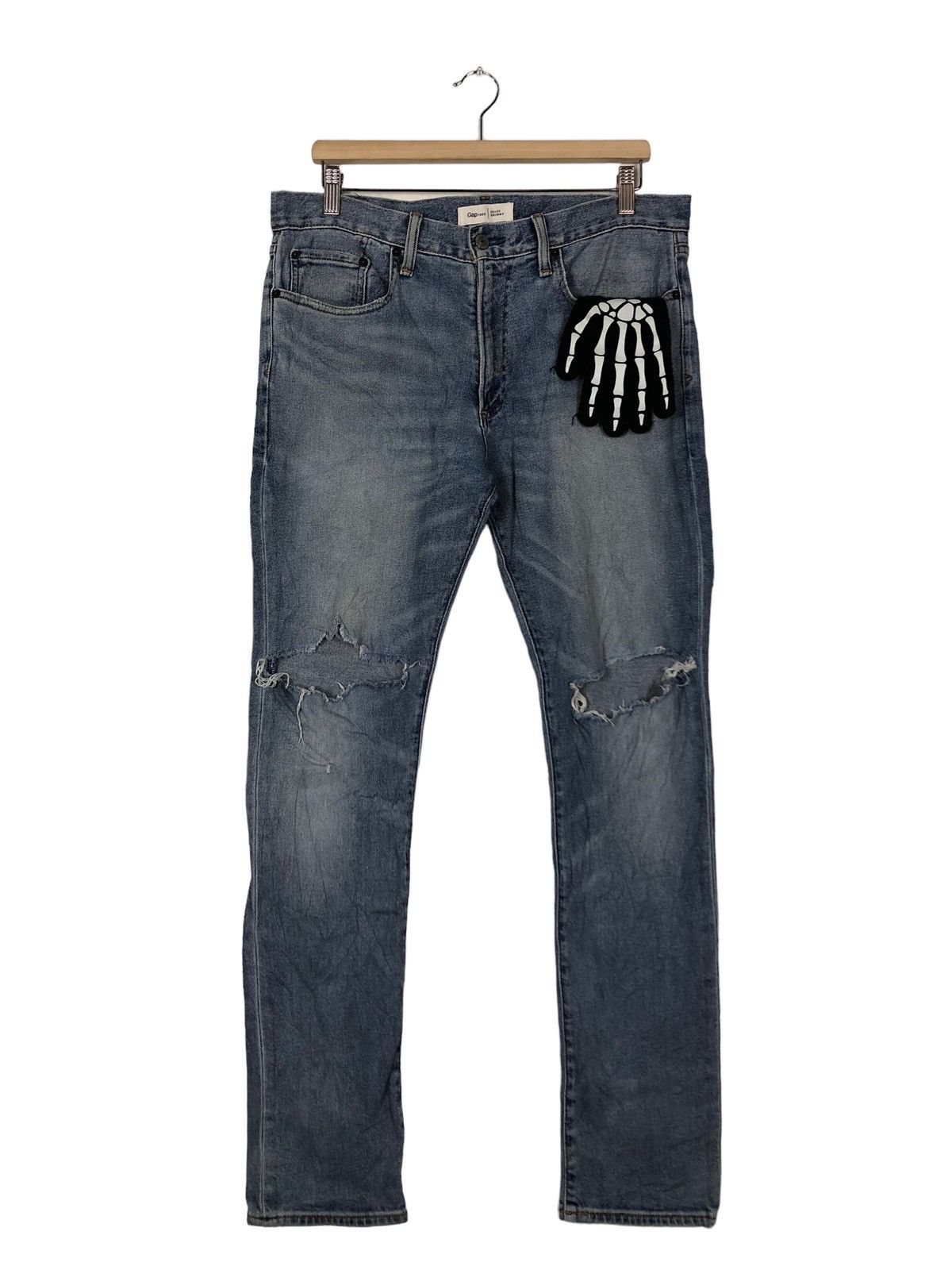 Japanese Brand 🔥90’s Rare Distressed Denim Jeans Vintage Gap 1969 Japan Size US 34 / EU 50 - 1 Thumbnail