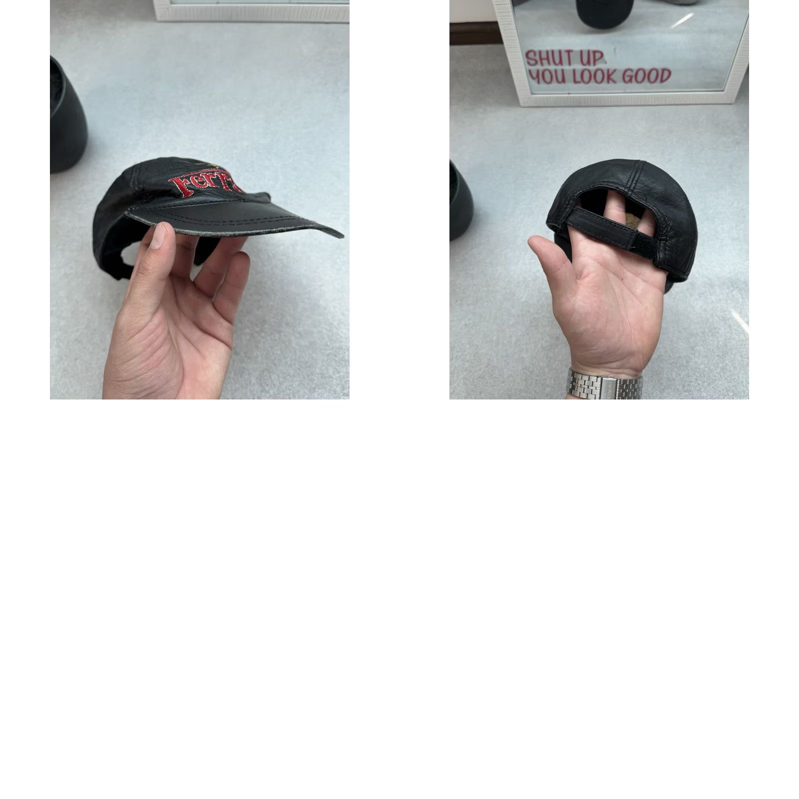 Ferrari VINTAGE Ferrari Racing Baseball Cap Men’s One Size Black Cap Hat Ferrari Baseball Cap 90s Cars Sports Vintage Size ONE SIZE - 8 Thumbnail