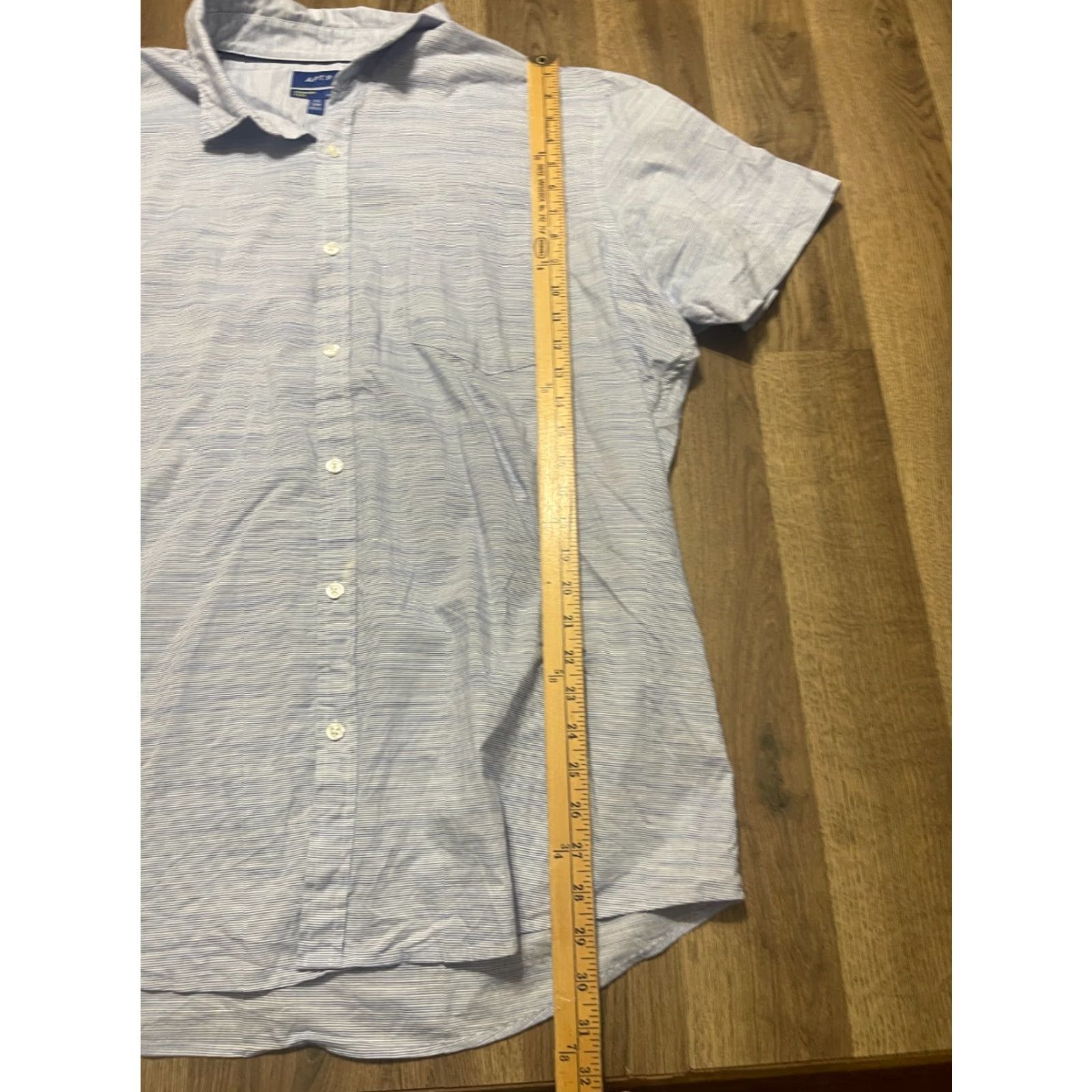 Apt. 9 Apt. 9 Shirt Men's XXL Blue Short Sleeve Button Up Slim Fit Premier Flex Size US XXL / EU 58 / 5 - 7 Thumbnail
