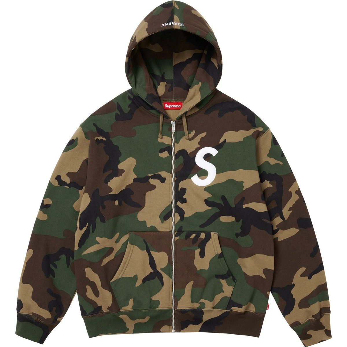 B.B. Simon × Supreme Supreme B.B Simon Woodland Camo Zip Up Hoodie