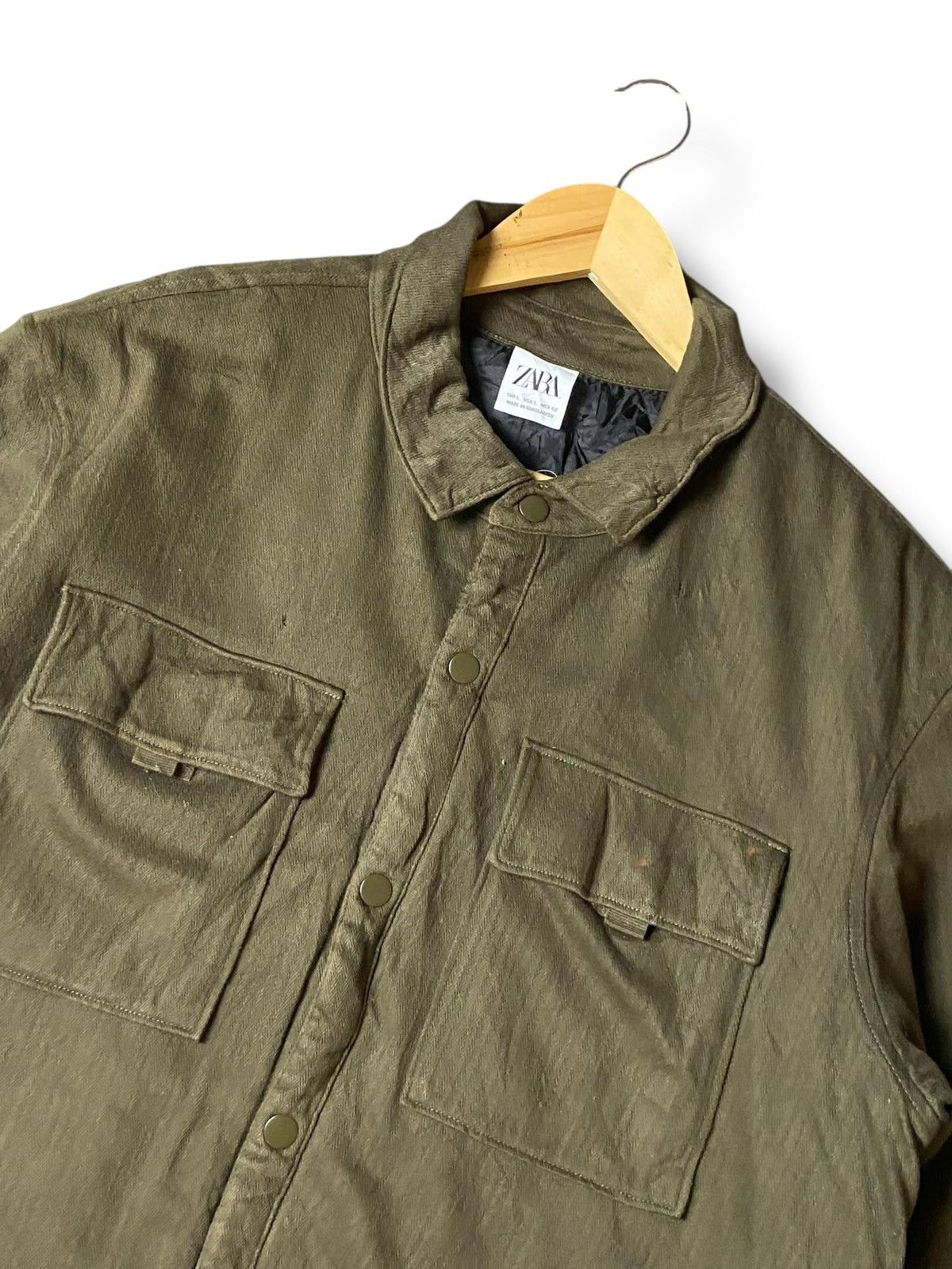 Designer × Vintage × Zara ZARA Military Style Double Pocket Jacket (125) Size US L / EU 52-54 / 3 - 7 Thumbnail