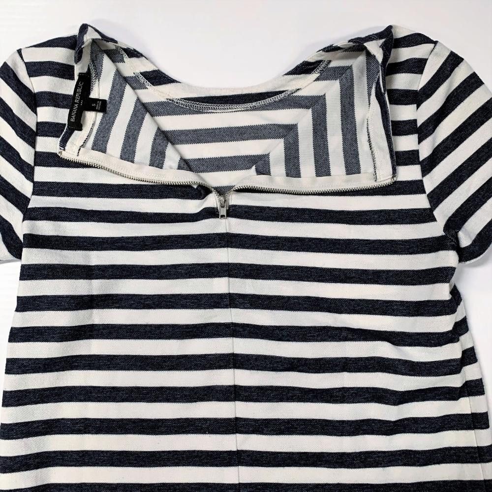 Banana Republic Banana Republic Darted Back Zip Striped Top, Small Size S / US 4 / IT 40 - 4 Thumbnail