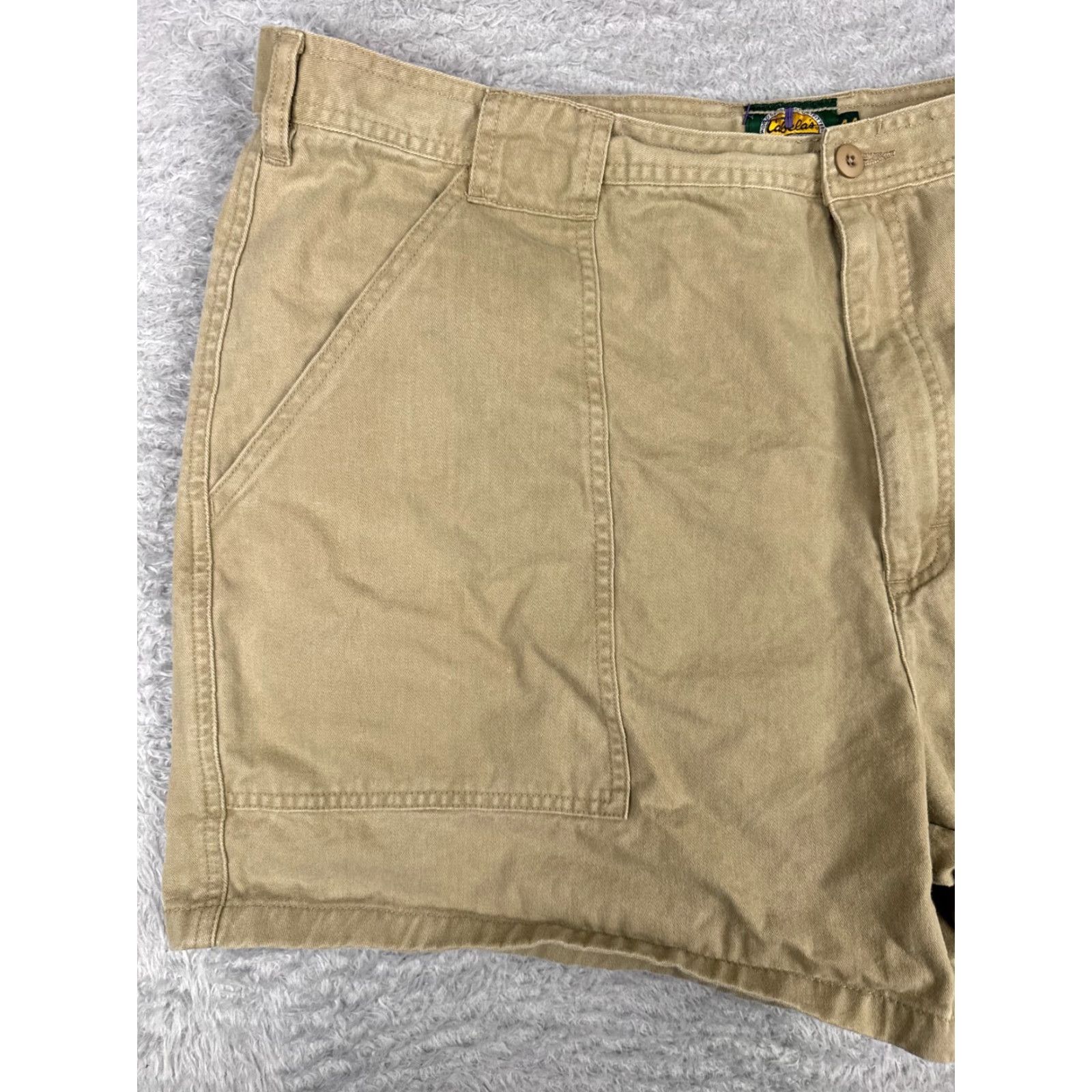 Vintage Cabelas Shorts Men 44 Beige Bush Pockets 100% Cotton Twill Adjustable Hike 44x4 Size US 44 / EU 60 - 2 Thumbnail