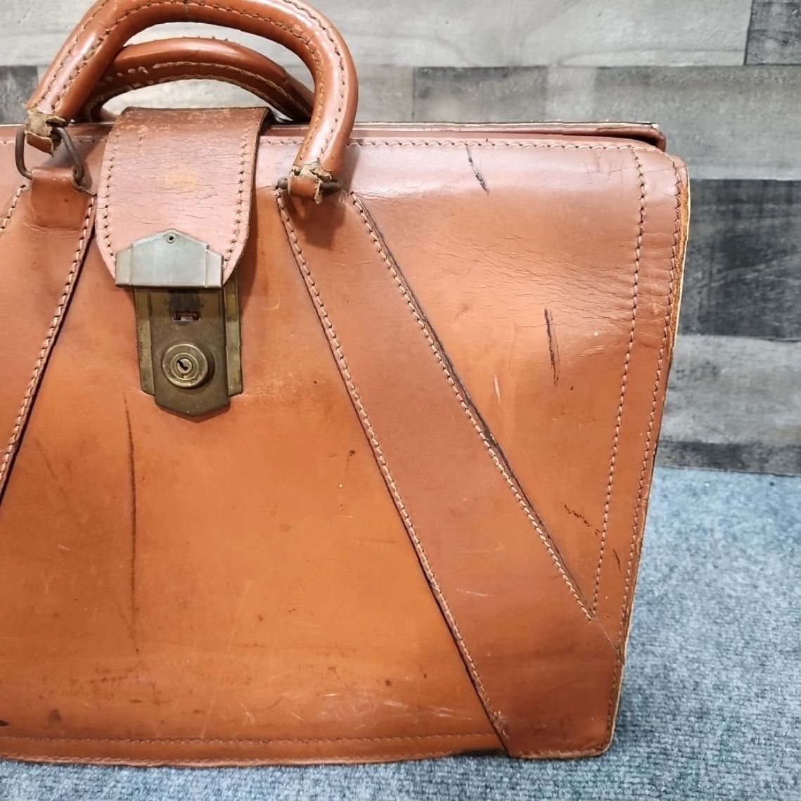 Document VINTAGE Rexbilt Briefcase Brown Leather Business Accessory Document Bag USA Men Women Unisex 1950s Size ONE SIZE - 5 Thumbnail