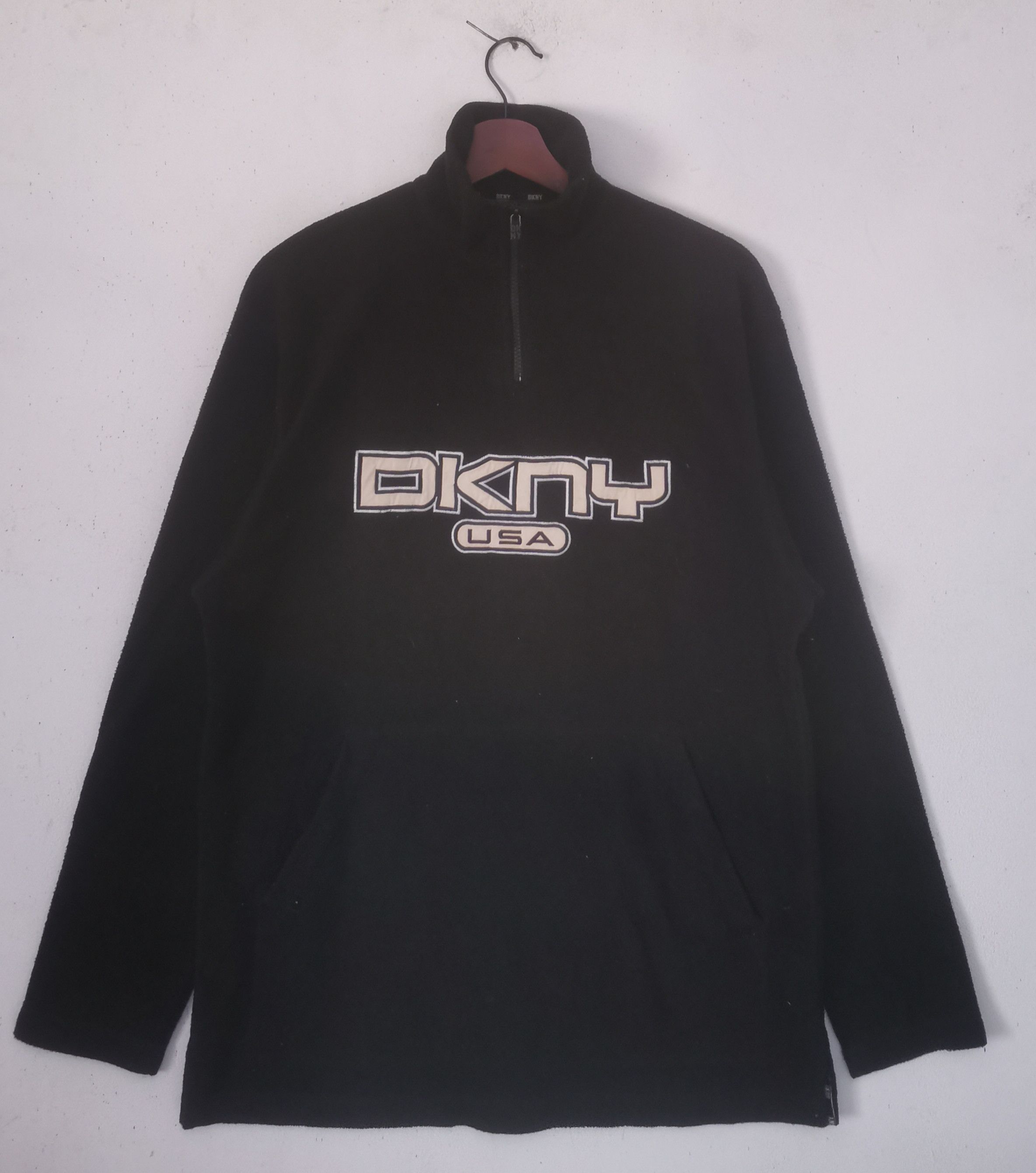 DKNY × Vintage Rare vintage DKNY fleece sweatshirt black colour Size US L / EU 52-54 / 3 - 2 Thumbnail