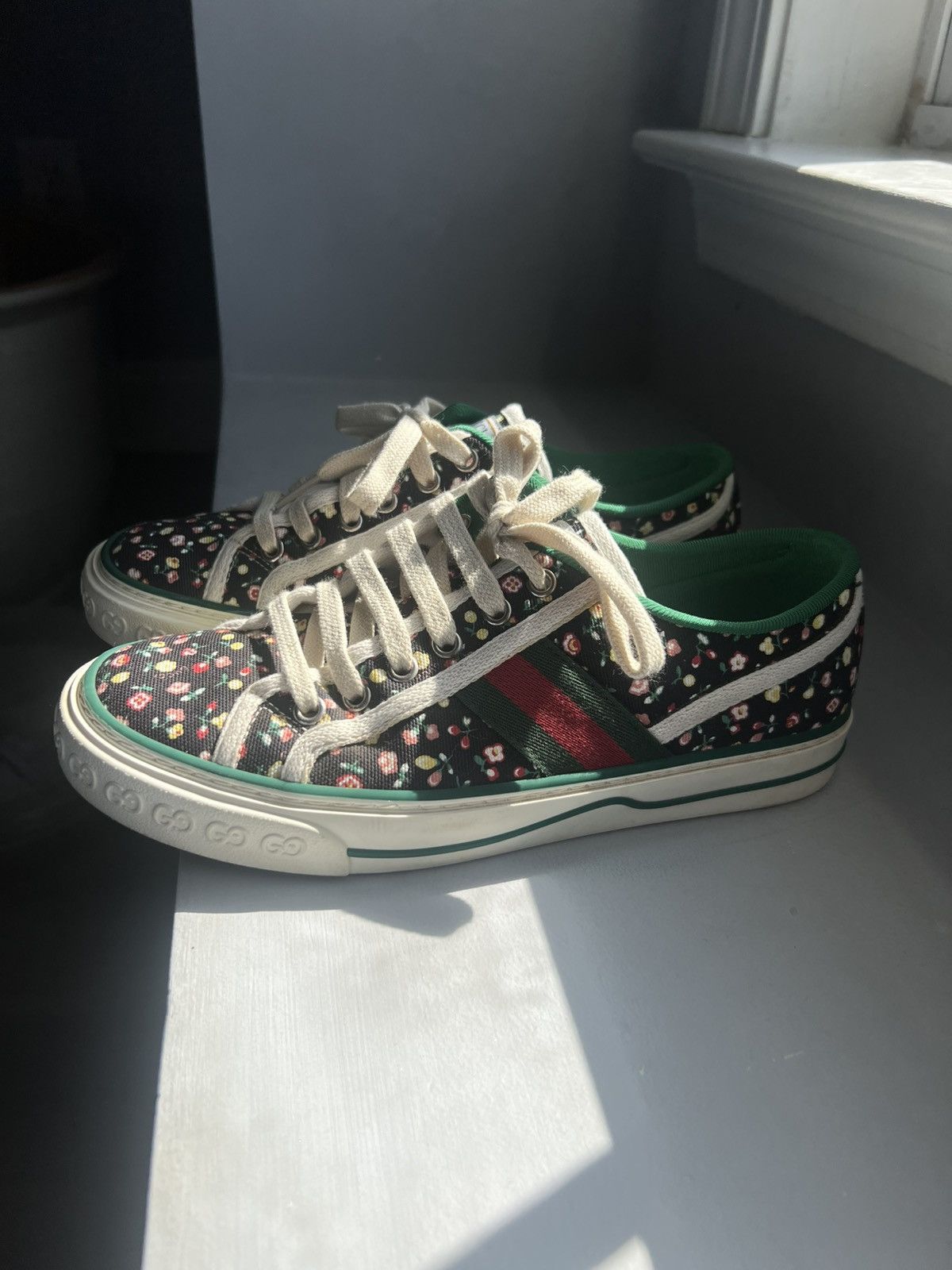 Gucci GUCCI 1977 Tennis LIBERTY OF LONDON LOW-TOP Sneakers Size US 8 / IT 38 - 1 Thumbnail
