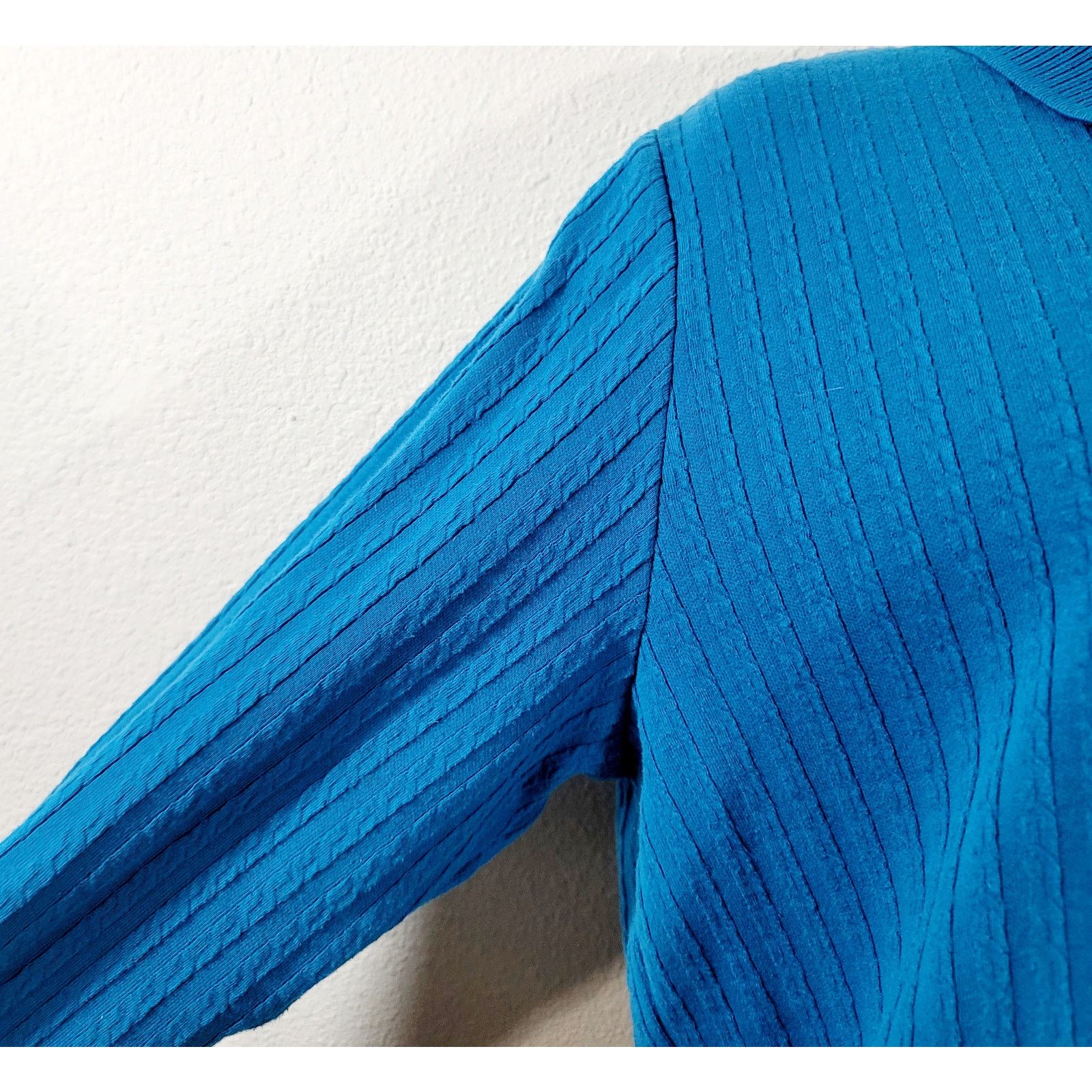 Other Draper's & Damon's Blue 3 Button Henley Collard Top Large Size L / US 10 / IT 46 - 6 Thumbnail