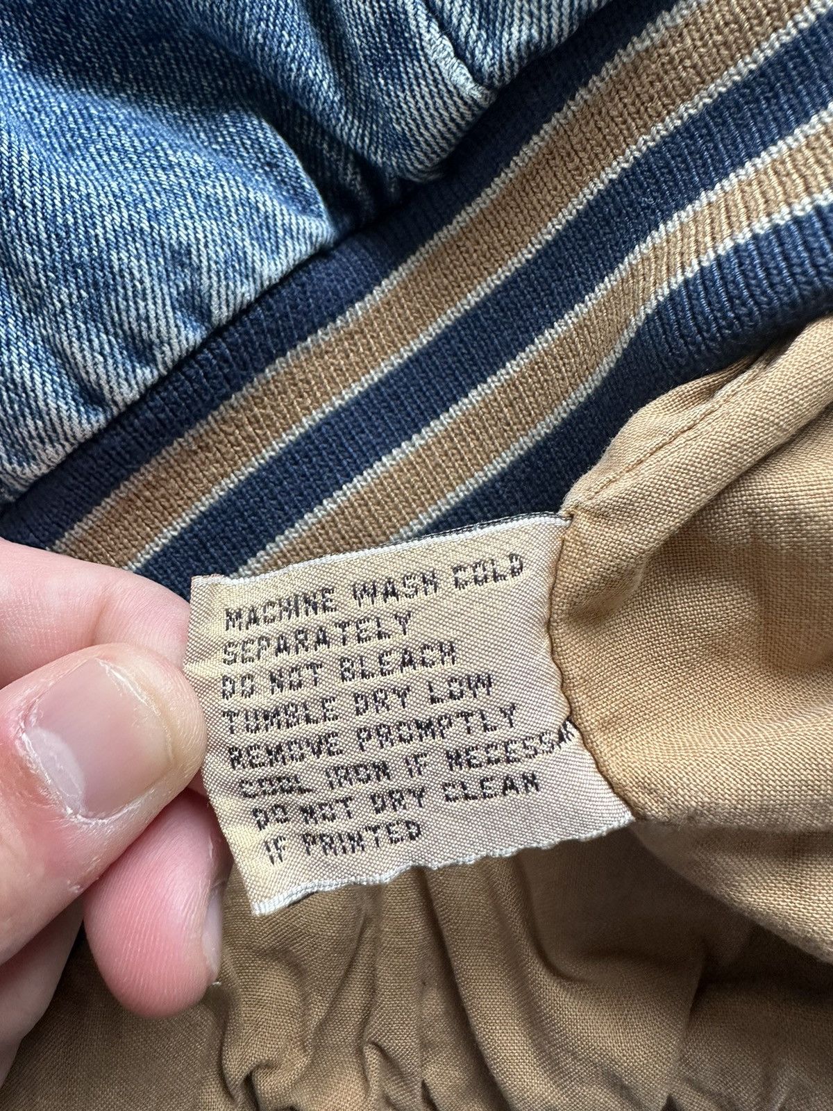 Vintage Vintage 90s United States Marine Corps Denim Bomber Jacket Size US L / EU 52-54 / 3 - 14 Thumbnail