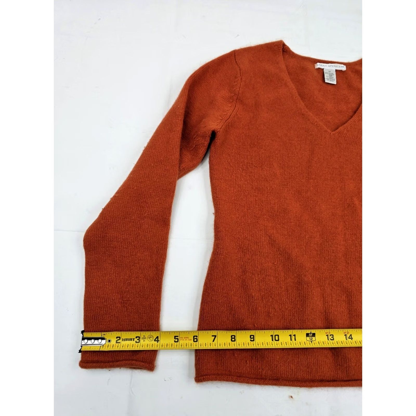 Vintage Sarah Spencer Pullover Sweater Women M – Orange Size M / US 6-8 / IT 42-44 - 6 Thumbnail