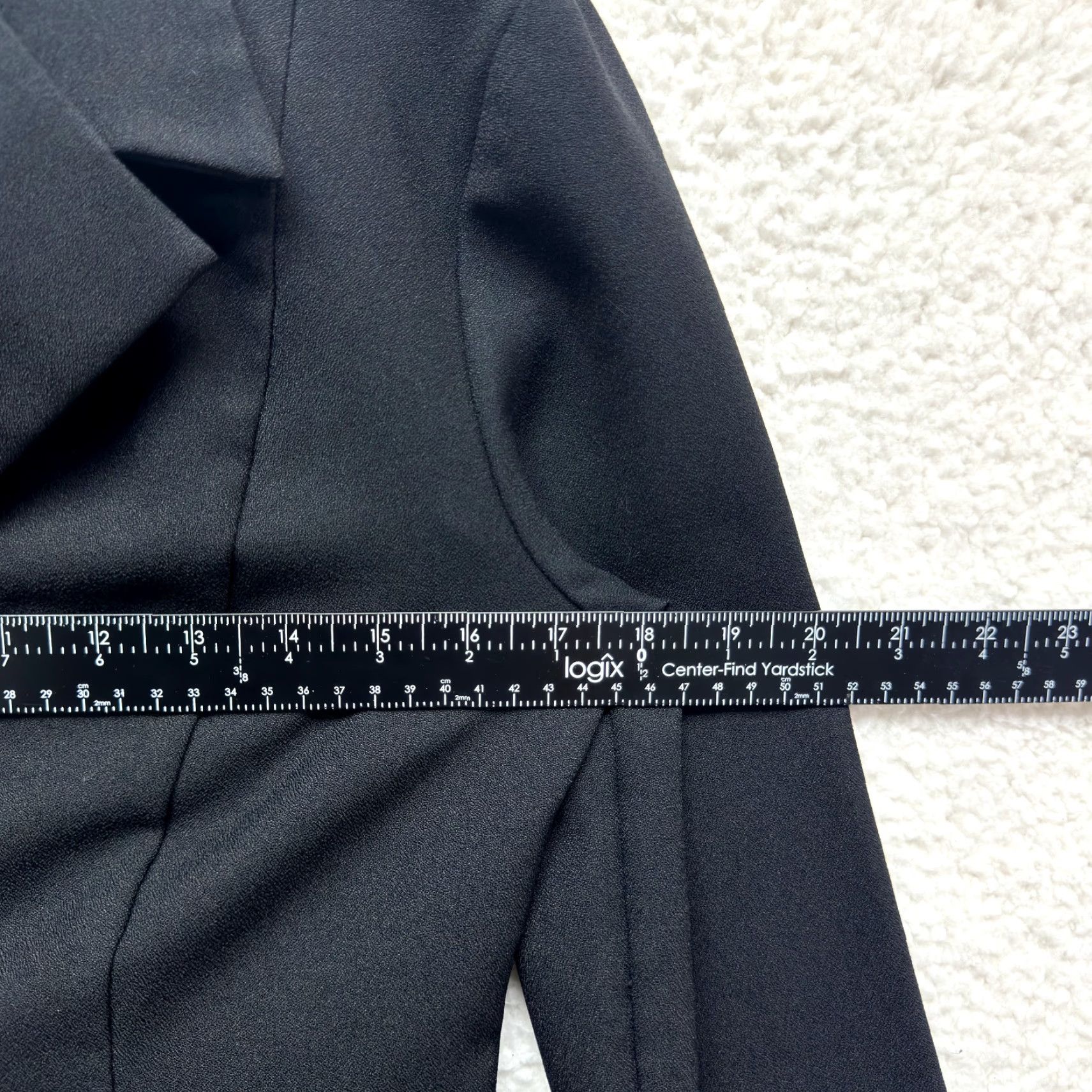 Vintage VINTAGE City Triangles Blazer Jacket Women 90s Y2K Black Button Up Unlined Corpcore Office 8 Medium Size M / US 6-8 / IT 42-44 - 3 Thumbnail