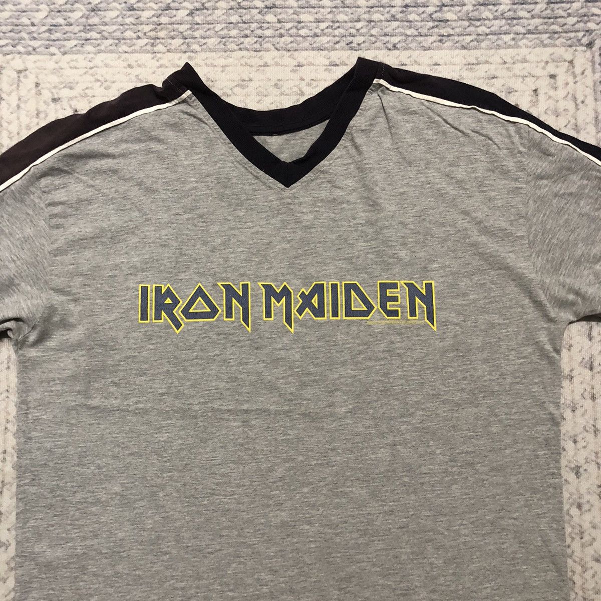 Band Tees × Vintage Rare Faded Y2K Iron Maiden Flightt 666 V-Neck Tees Size US L / EU 52-54 / 3 - 2 Thumbnail