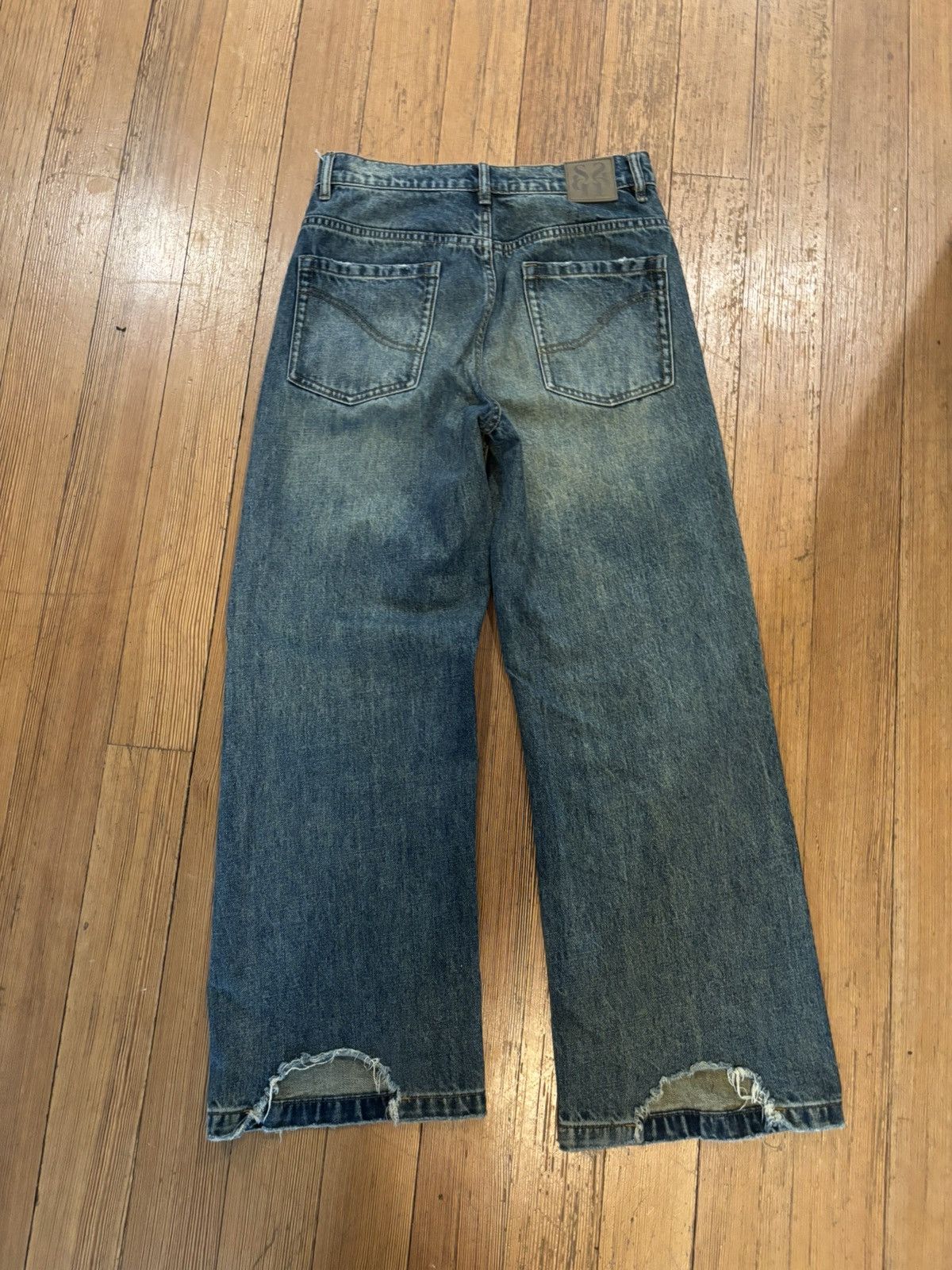 SIMPLE PROJECT Simple Project Vintage Wash Wide Denim Size US 29 - 2 Thumbnail