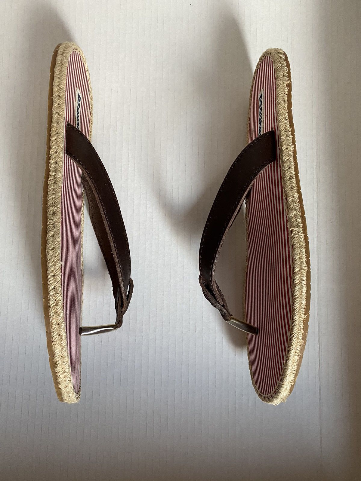 Dsquared2 Dsquared2 espadrille leather thong resort sandals 45 NEW Size US 12 / EU 45 - 4 Thumbnail