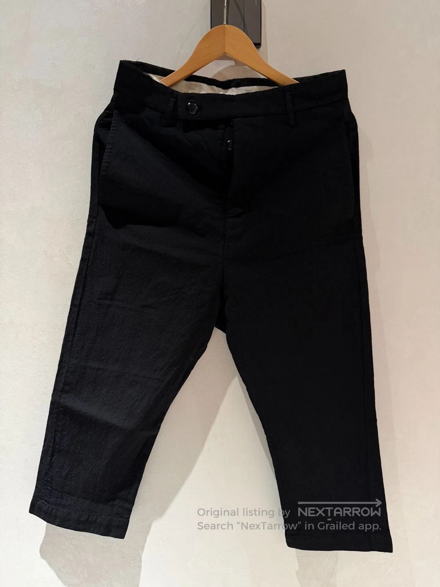 Rick Owens Rick Owens Men's Black Cropped Suit Pants. Size US 30 / EU 46 - 1 Thumbnail