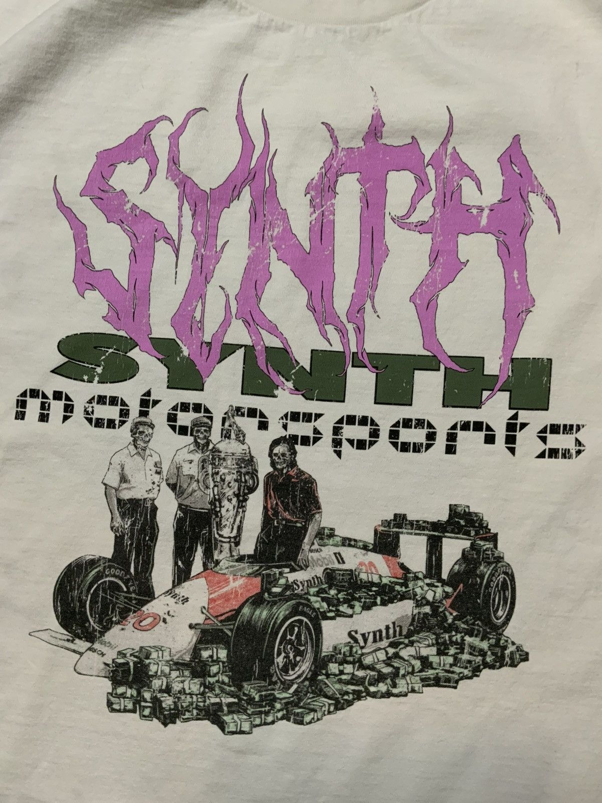 Other Synth “Milly” Motorsports Racing Double Hem Skeleton T-Shirt Size US L / EU 52-54 / 3 - 5 Thumbnail