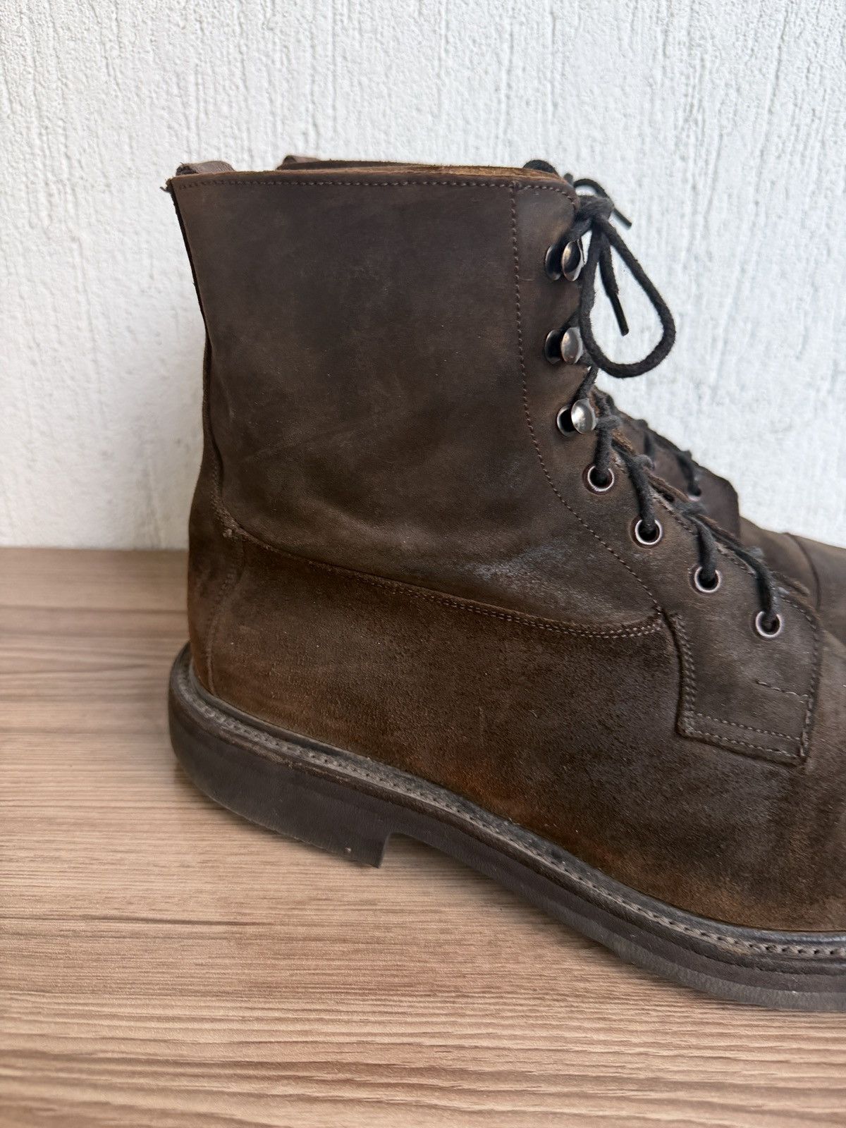 Evan Kinori × Tricker's Grassmere oiled waxed suede boots Size US 10.5 / EU 43-44 - 10 Thumbnail