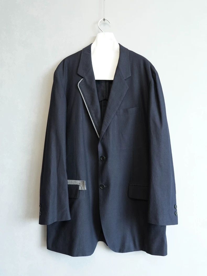 Yohji Yamamoto Yohji Yamamoto Yohji Yamamoto Striped Suit Jacket Size US L / EU 52-54 / 3 - 1 Thumbnail
