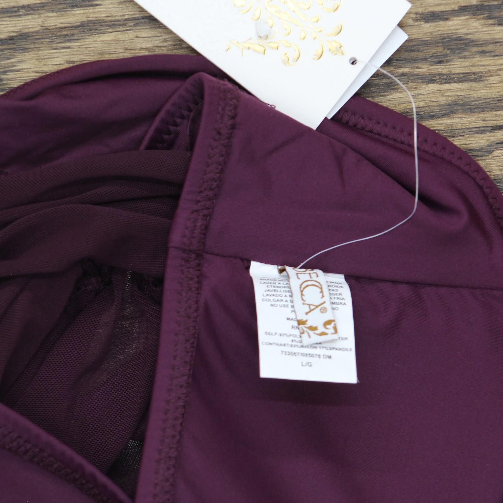 Other Becca Muse Bandeau Tankini Top 733557 Aubergine Purple L Size ONE SIZE - 4 Thumbnail