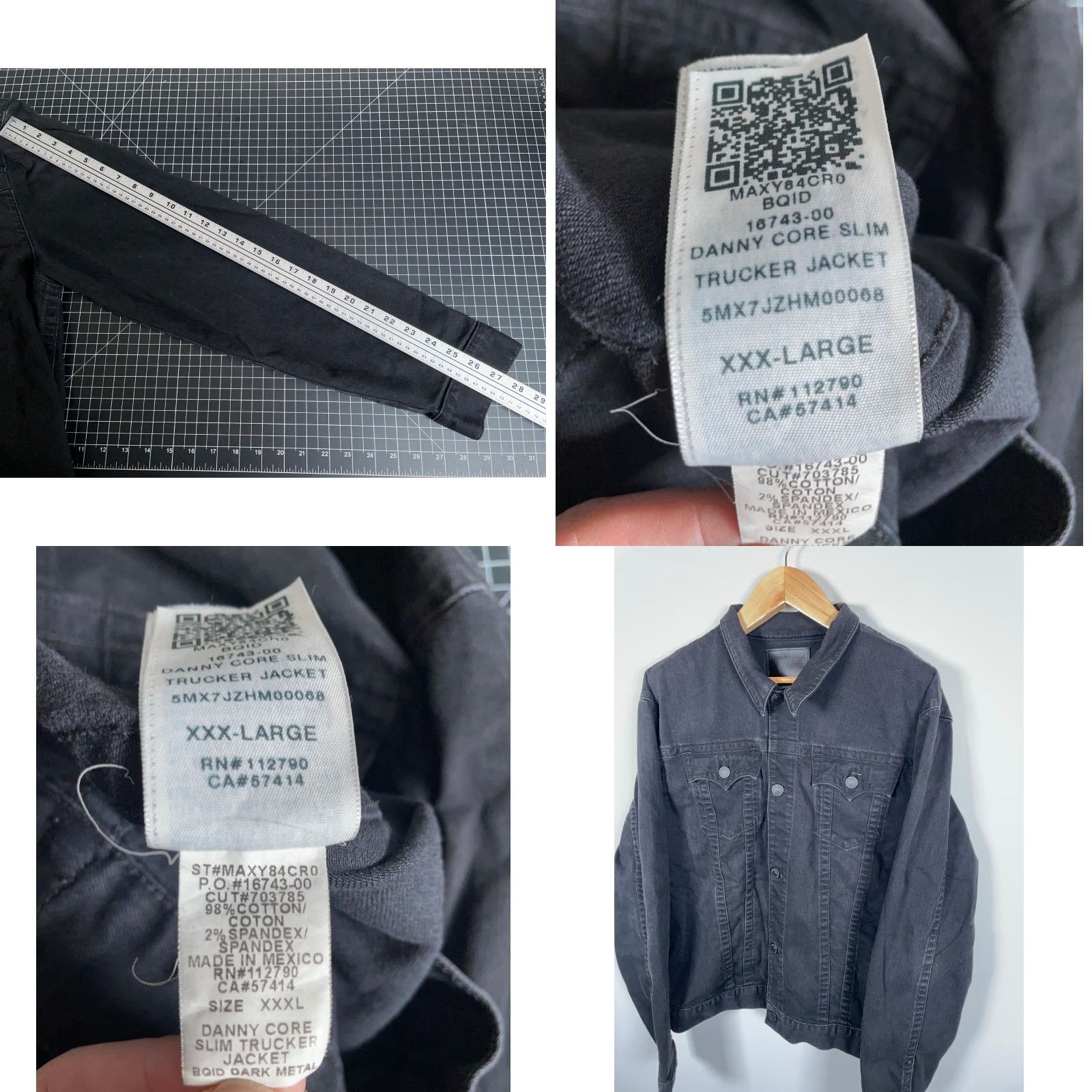 True Religion VINTAGE True Religion Danny Slim Fit Denim Trucker Jacket Men's 3XL (Fits XL) Black Size US XL / EU 56 / 4 - 8 Thumbnail