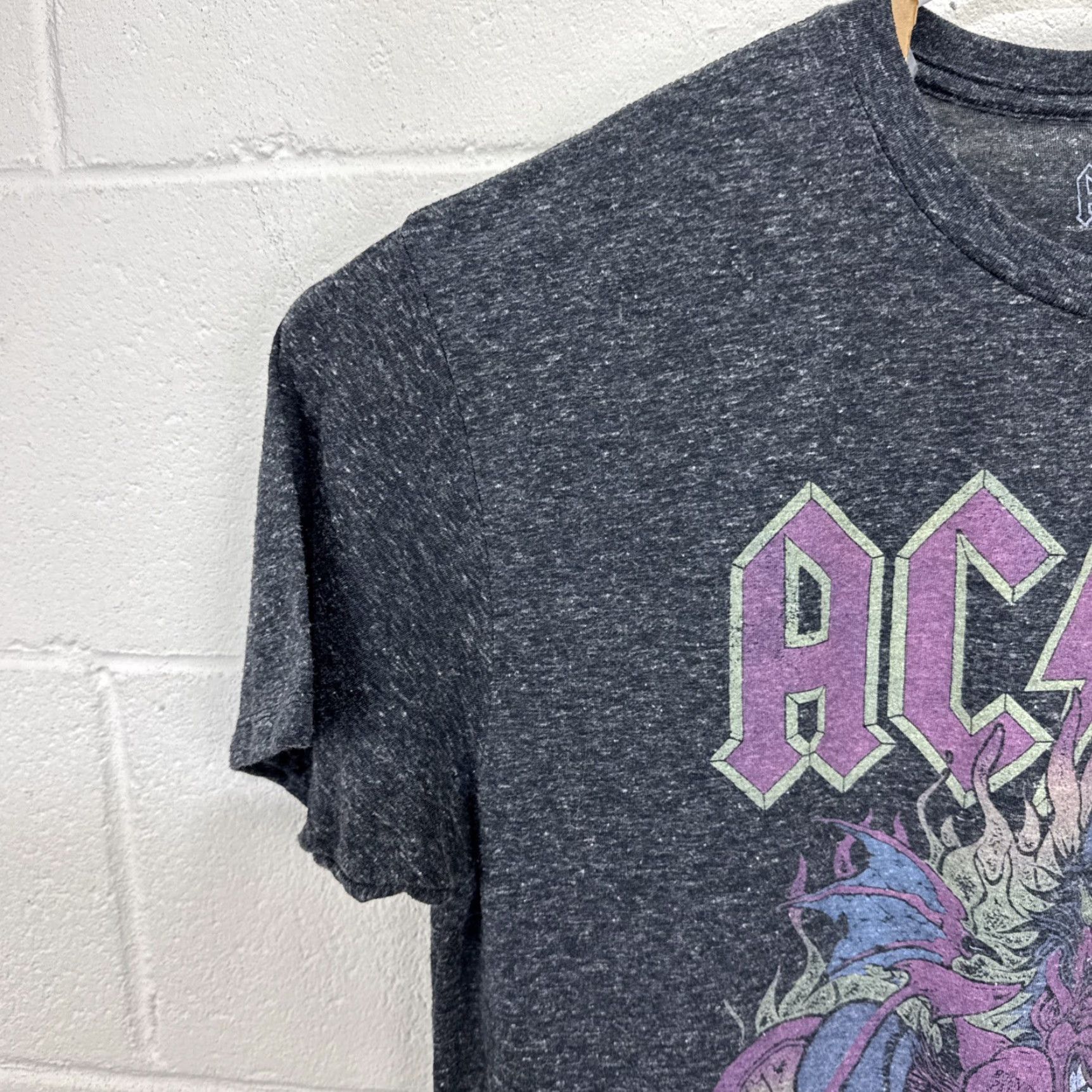 Vintage AC/DC Shirt Men XL Black Graphic Tee 90s Band Rock Devil Vintage Style T-Shirt Size US XL / EU 56 / 4 - 5 Thumbnail
