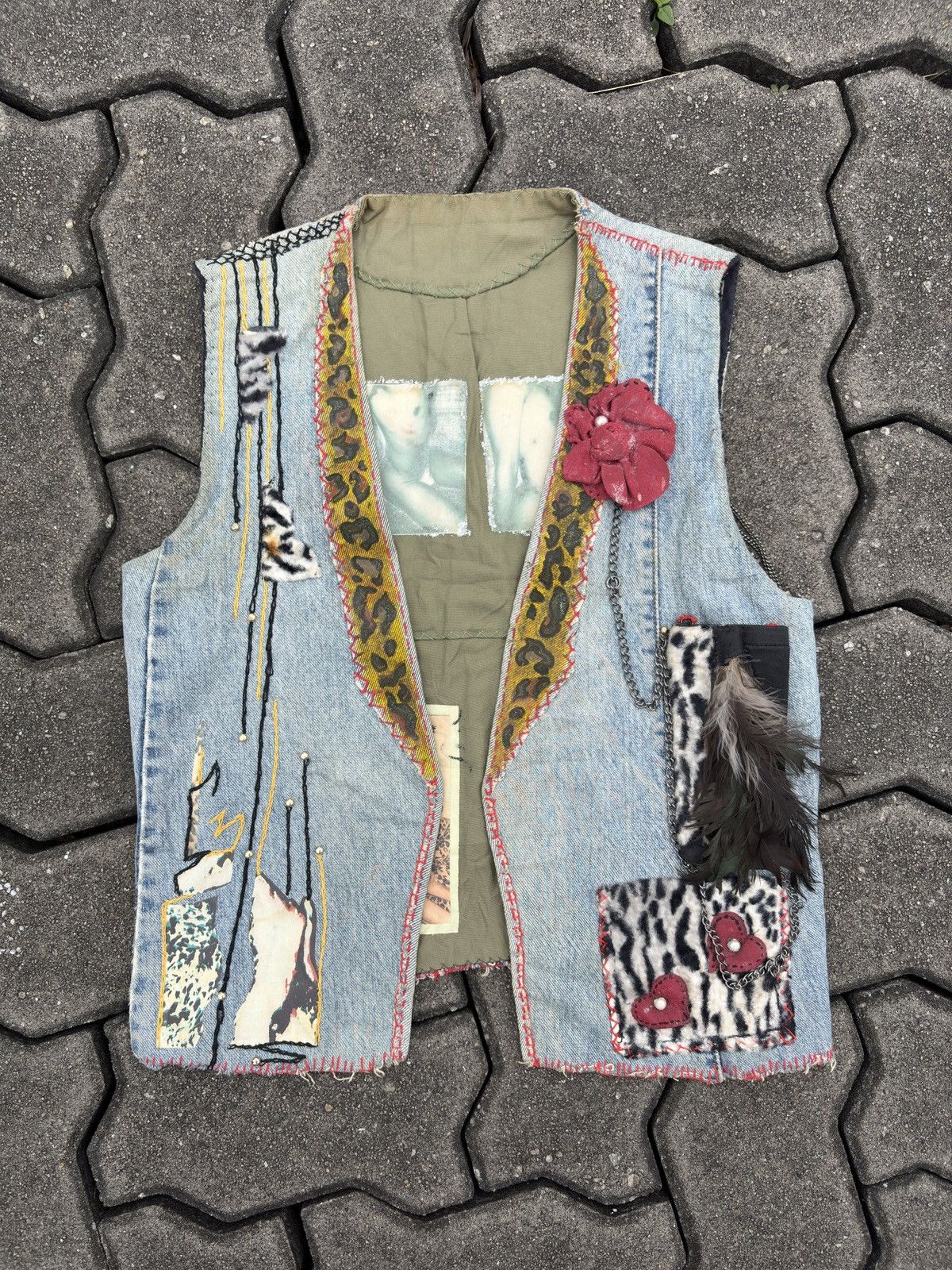 Vintage Vintage Custom Denim Vest Jacket Size US S / EU 44-46 / 1 - 1 Thumbnail
