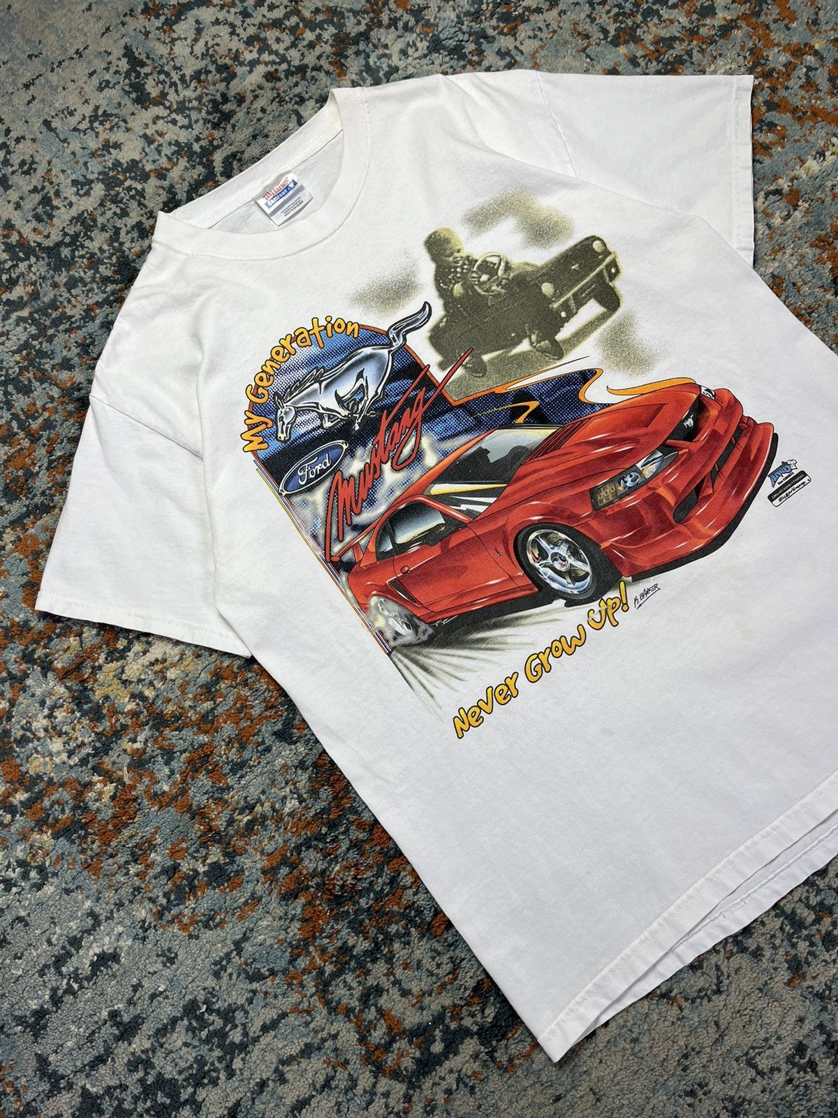 Vintage Vintage 90s Mustang 4th generation graphic tee Size US M / EU 48-50 / 2 - 2 Thumbnail