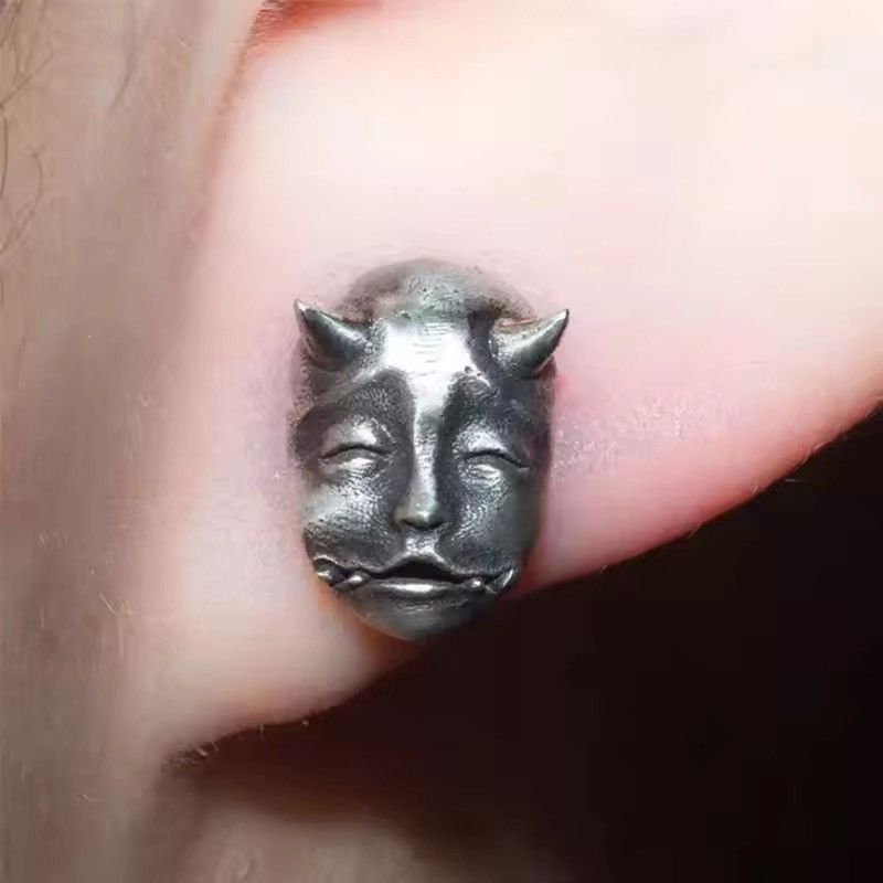 Vintage Retro Demon Baby Mask Earing Size ONE SIZE - 3 Thumbnail