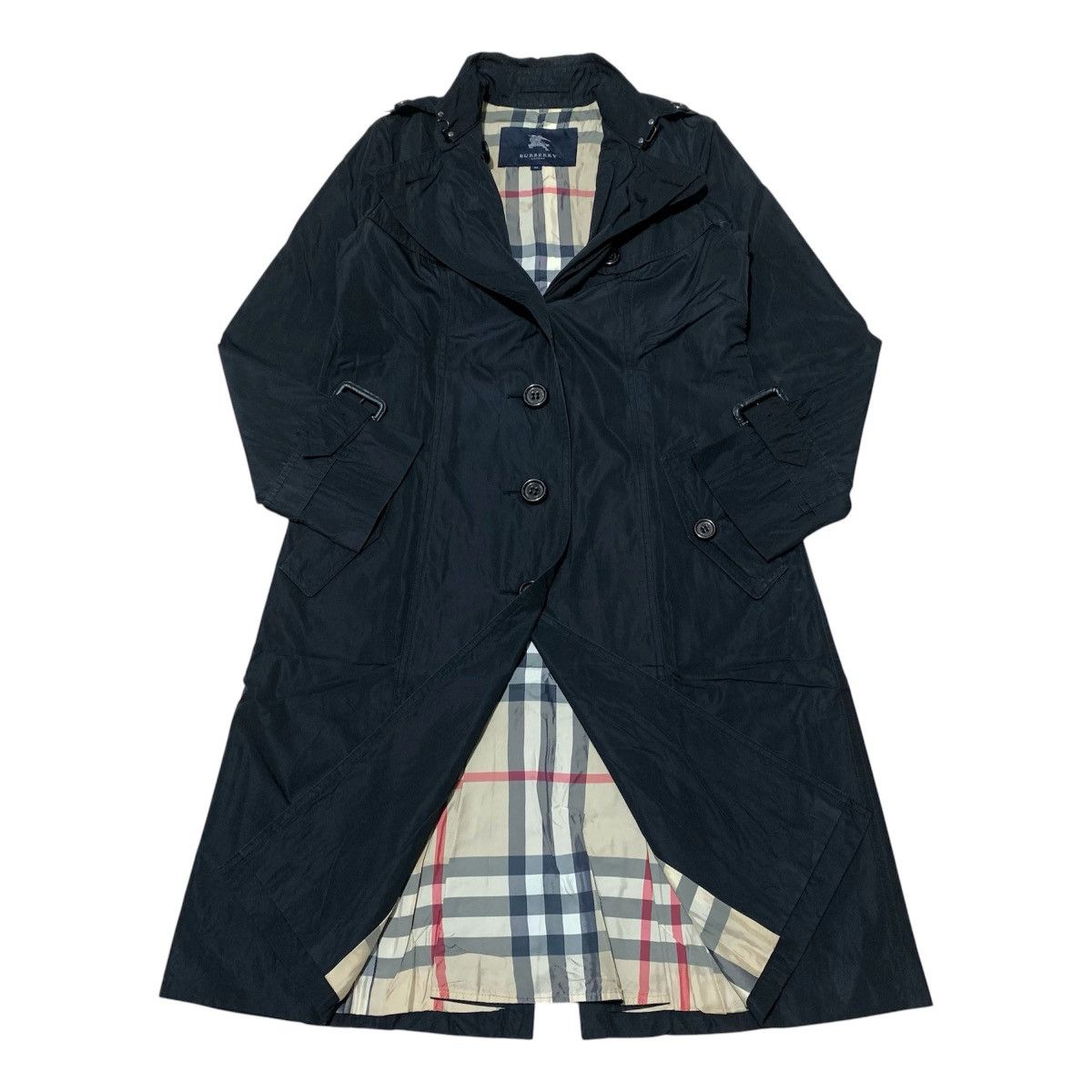 Burberry Vintage 90s Burberry Long Coat Nova Check Size XS / US 0-2 / IT 36-38 - 7 Thumbnail