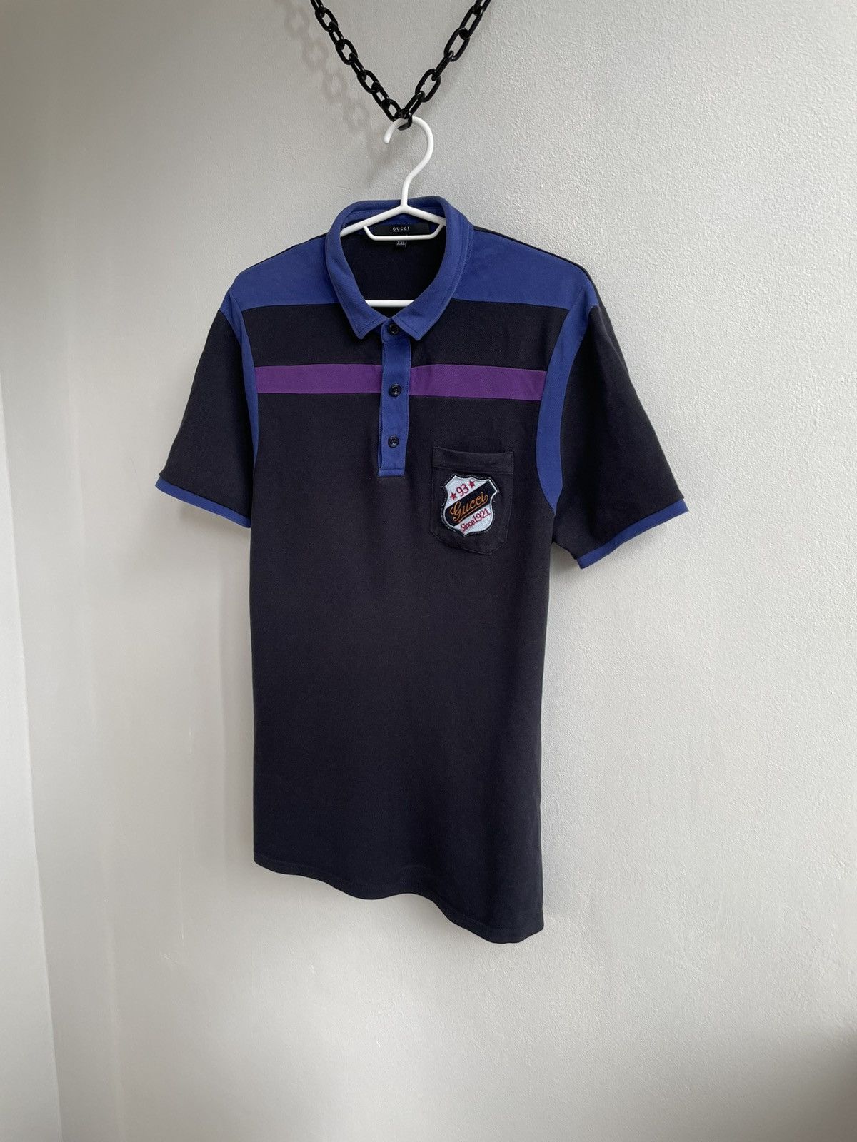 Gucci Gucci Cotton Black Polo Shirt T Shirt Tee Logo Patched Size US XXL / EU 58 / 5 - 2 Thumbnail
