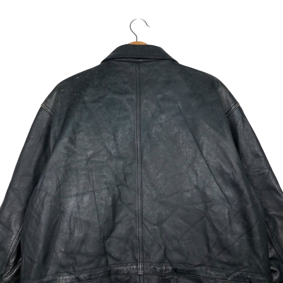 Japanese Brand × Vintage 📌Vintage Leather Jacket Dulwije Blanket Issey Miyake Pockets Size US L / EU 52-54 / 3 - 10 Thumbnail