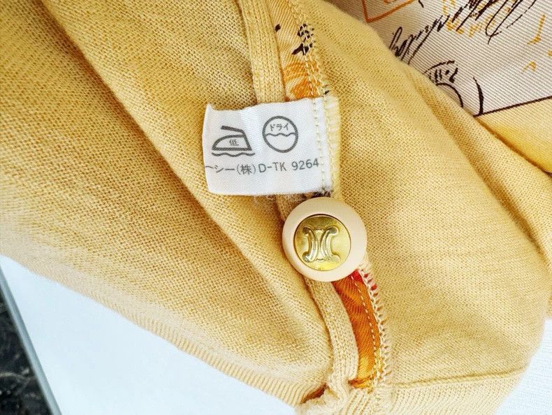 Celine Celine Wool Silk Cardigan with Unique Print Size L / US 10 / IT 46 - 4 Thumbnail