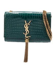 Saint Laurent Paris o1b1hav110724 Size: OS / Kate Medium Bag in Dark Green Size ONE SIZE - 1 Thumbnail