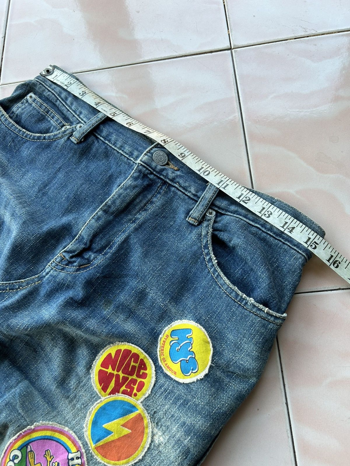 Hysteric Glamour Kinky Jeans Patchworks Denim Skirt Size 30" / US 8 / IT 44 - 13 Thumbnail