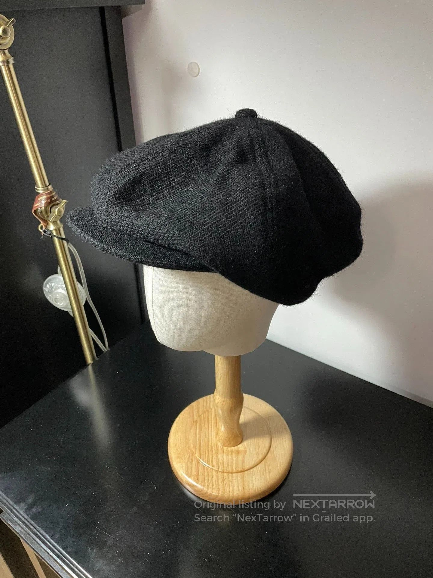 Nigel Cabourn Nigel Cabourn Vintage Black Wool Newsboy Cap. Size ONE SIZE - 5 Thumbnail