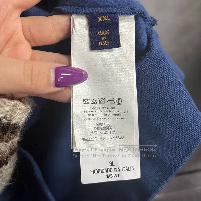 Louis Vuitton Louis Vuitton Blue solid monogram Logo print hooded drawst Size US XXL / EU 58 / 5 - 4 Thumbnail