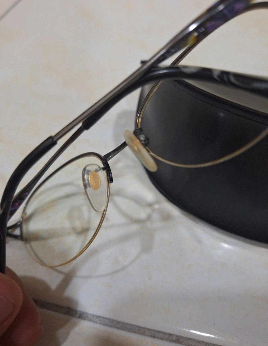 Yves Saint Laurent YSL Oval Glasses Blue Clear Temples Japan Size ONE SIZE - 2 Thumbnail