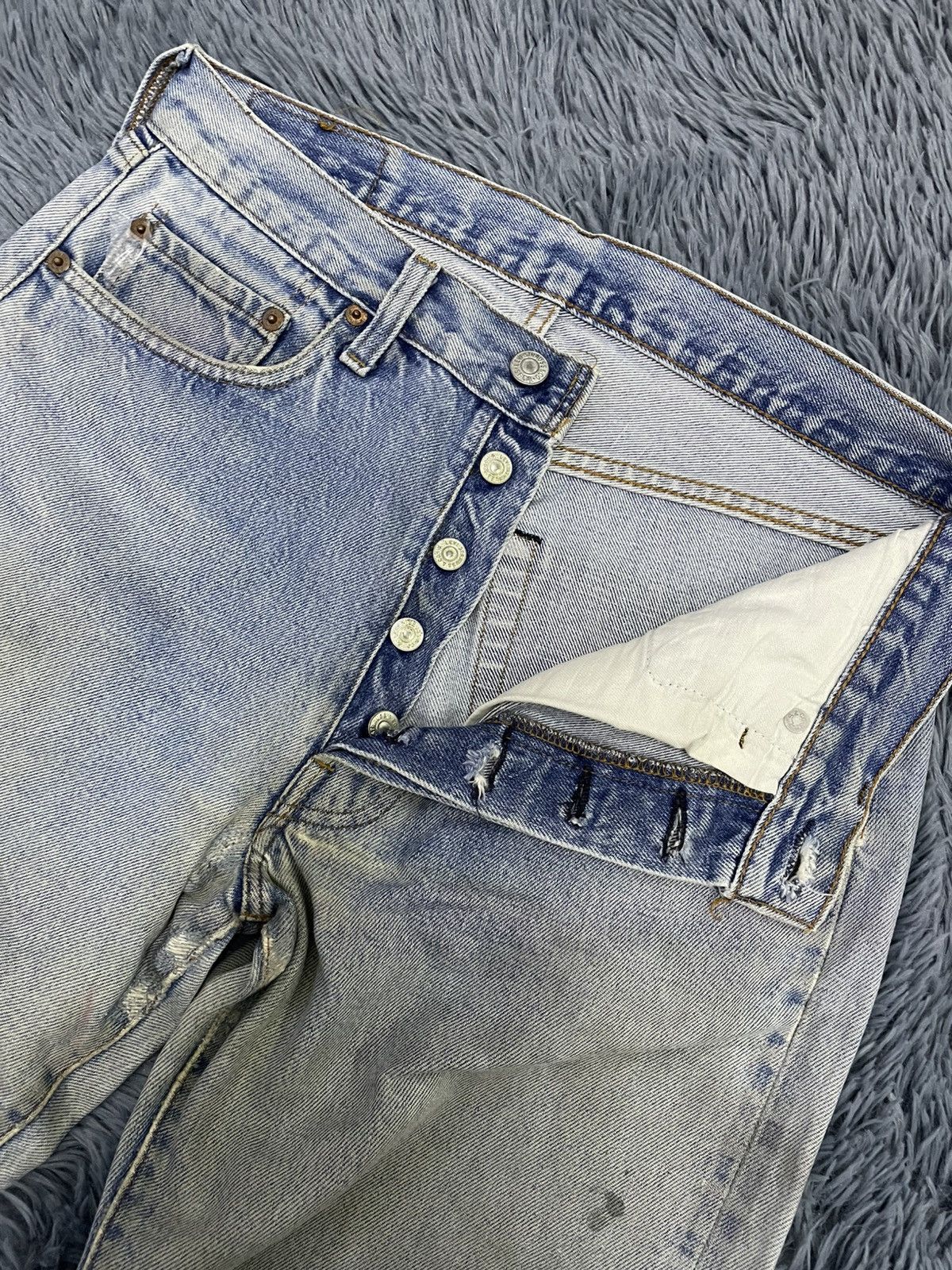 Levi's × Vintage Vtg 501 selvedges distressed denim pant Size US 30 / EU 46 - 7 Thumbnail
