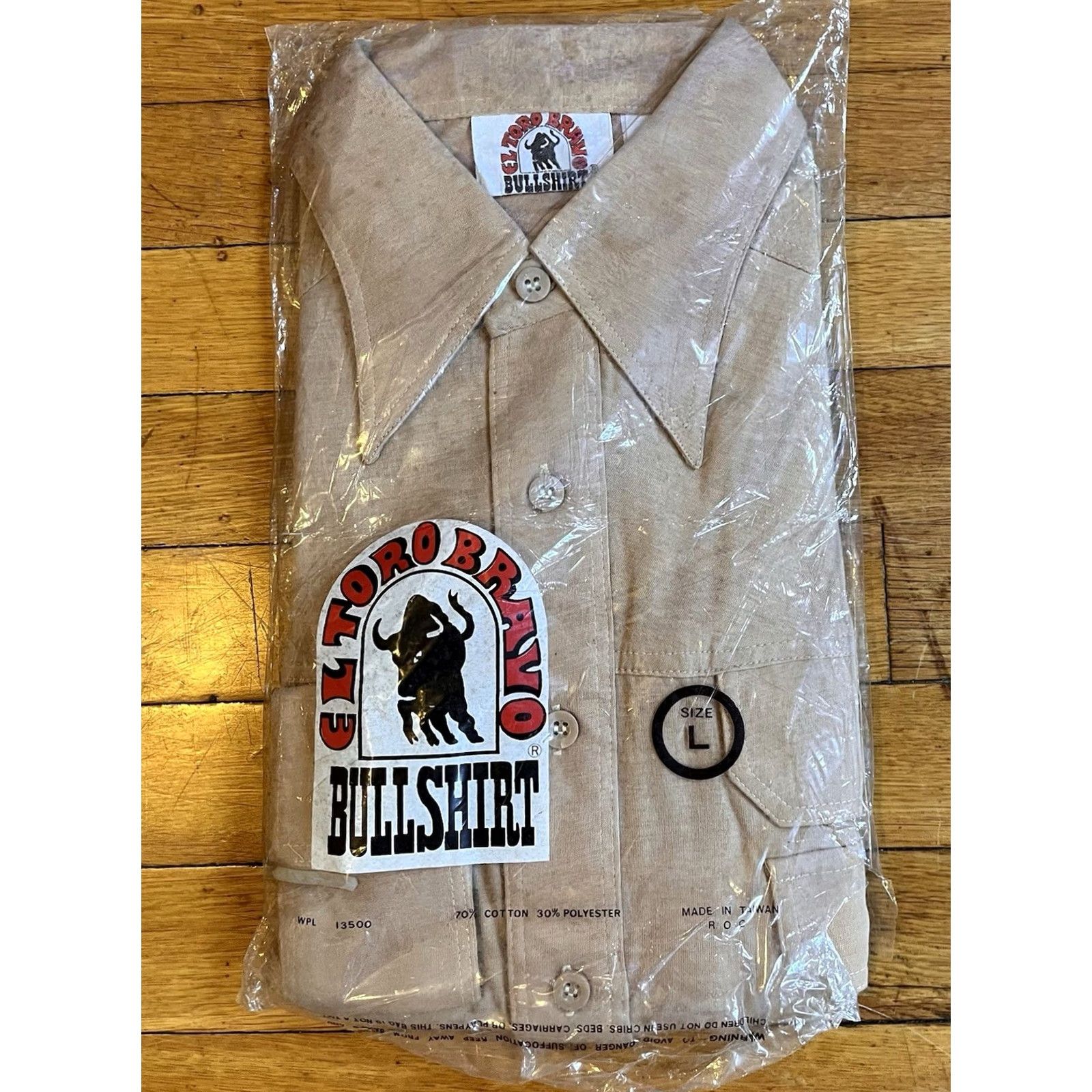 Vintage VINTAGE El Toro Bravo Bull Shirt Men’s Large Beige 70s Cowboy Western Shirt Mens L Beige 70s Bullshirt Button-Up Collared Long Sleeve Size US L / EU 52-54 / 3 - 2 Thumbnail