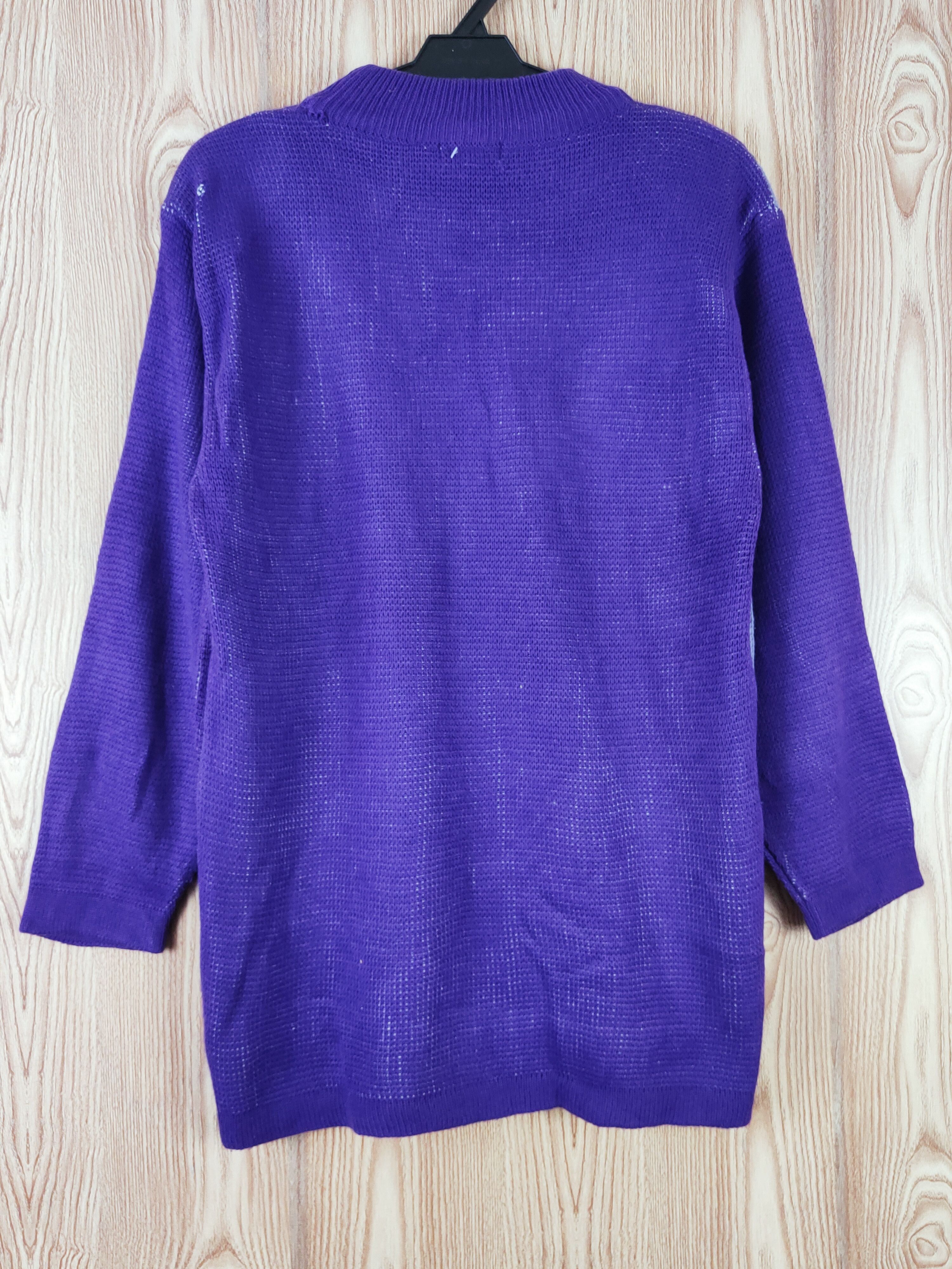 Japanese Brand × Vintage Desire Purple dog Knitwear Long Sweatshirts #W424 Size M / US 6-8 / IT 42-44 - 8 Thumbnail