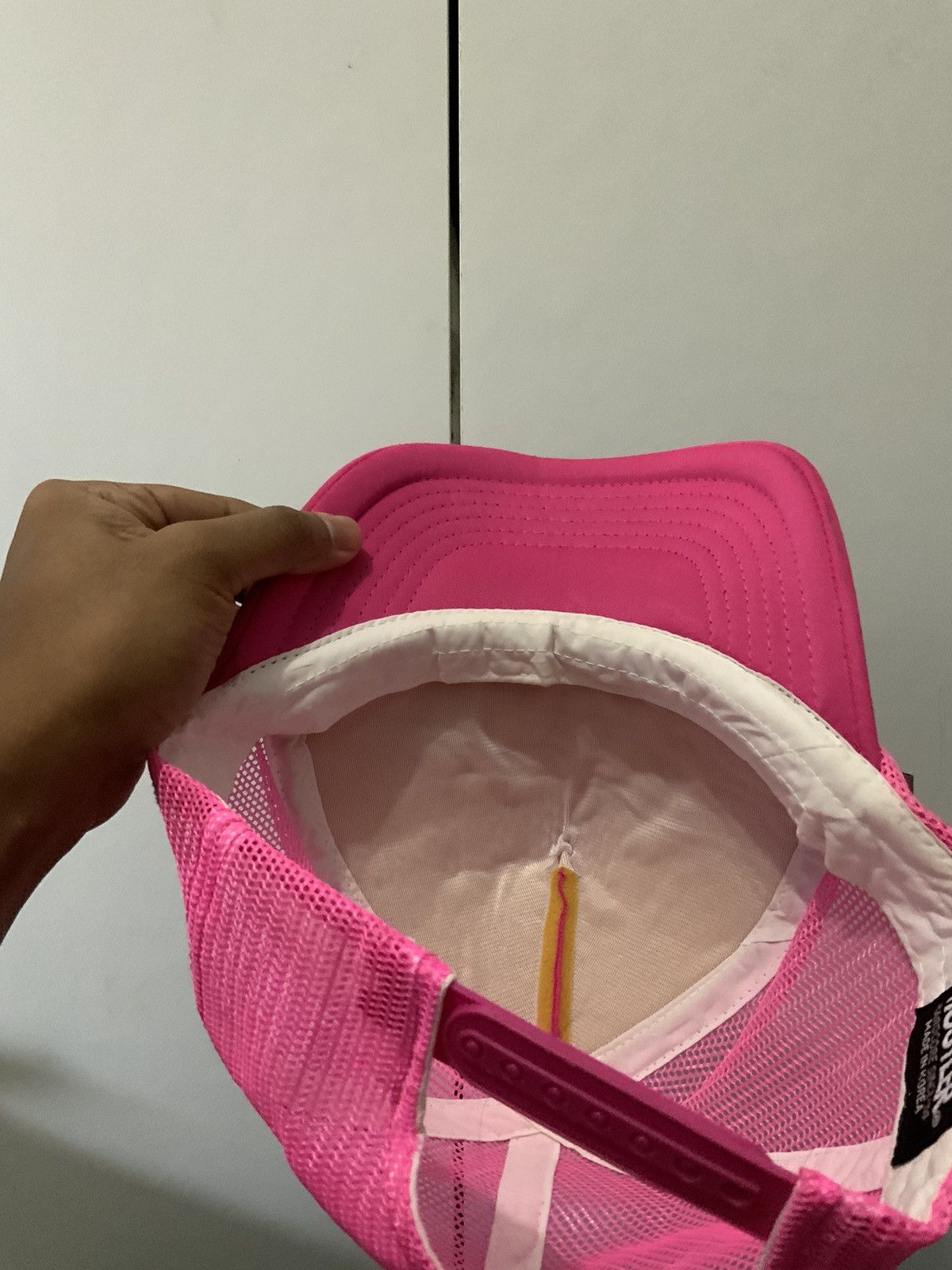 If Six Was Nine Hustler Hardcore Spellout Pink Trucker Hat Size ONE SIZE - 8 Thumbnail