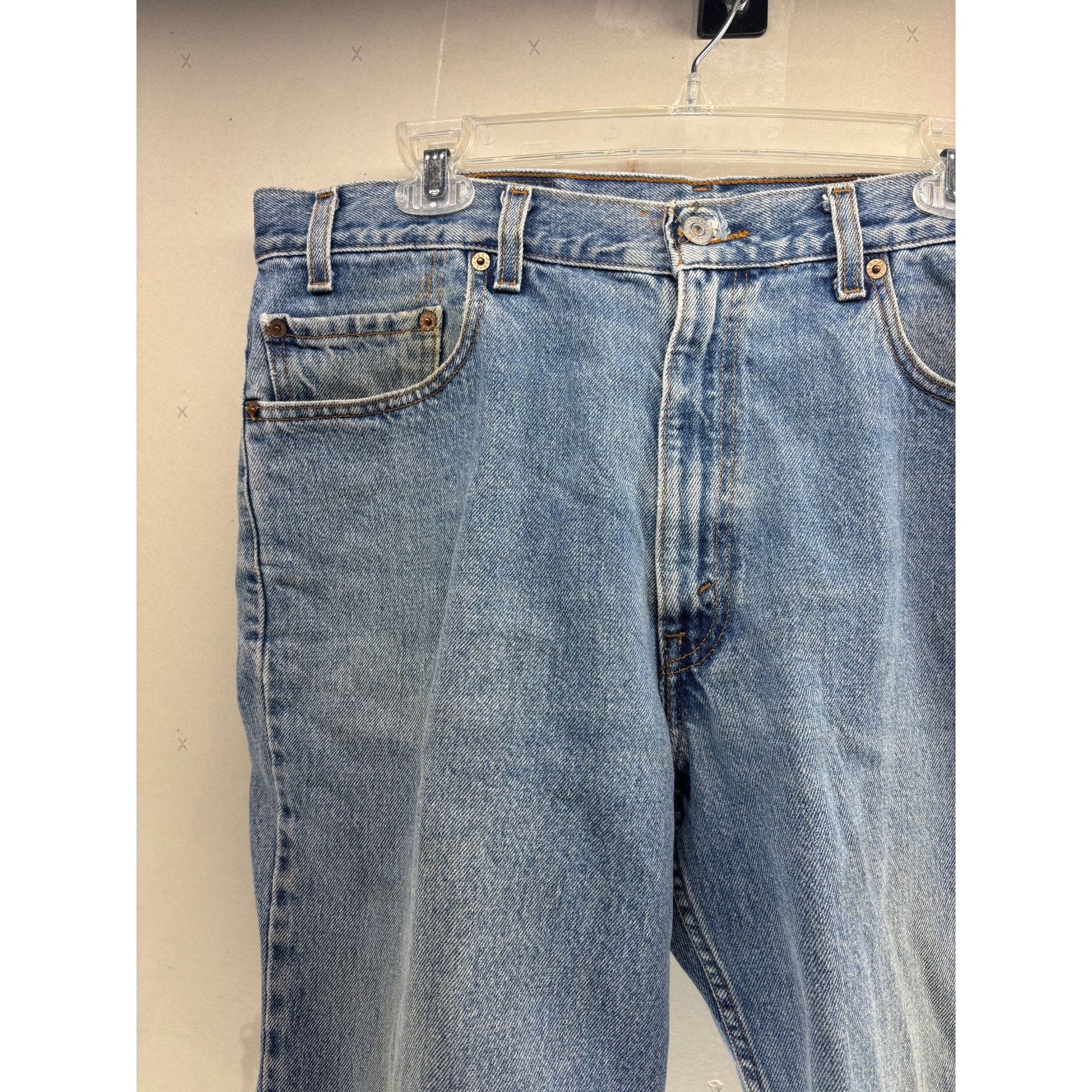 Levi's Vintage Levis Mens 550 Relaxed Fit Denim Shorts Light Wash S Size US 33 - 2 Thumbnail