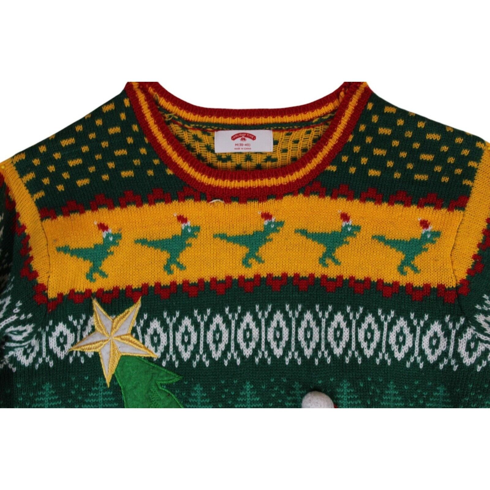 Other Christmas Ugly Sweater •Dinosaurs •Dragons Wearing Santa Cap Size US M / EU 48-50 / 2 - 4 Thumbnail