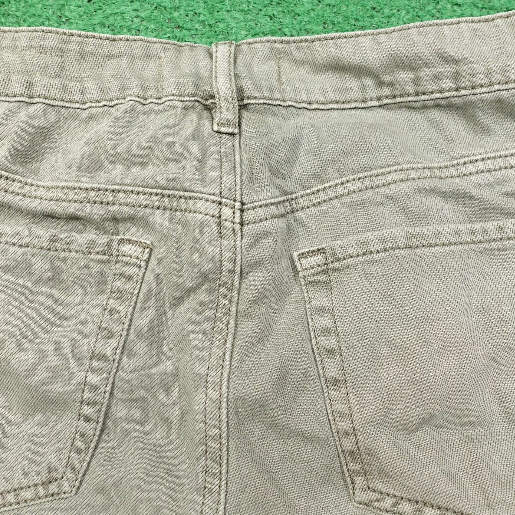 Pacsun VINTAGE PacSun High Rise Shorts Womens 25 Green Denim Raw Hem Casual Summer Distressed Size 42" / US 20 - 6 Thumbnail