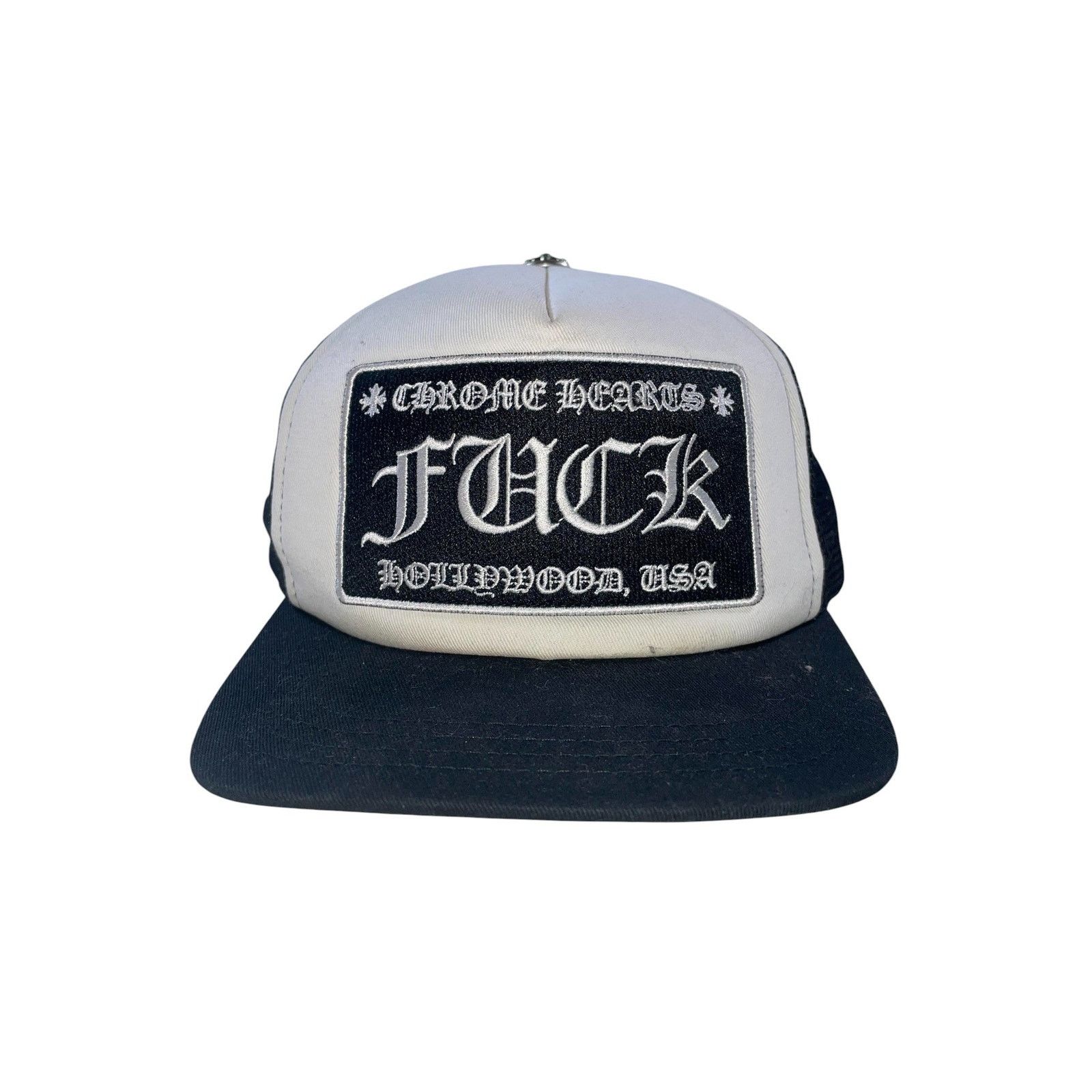 Chrome Hearts Chrome Hearts "F**K" White & Black Trucker Hat Size ONE SIZE - 1 Thumbnail