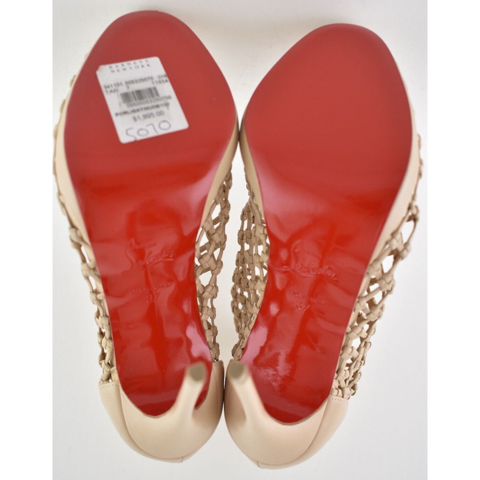 Christian Louboutin Christian Louboutin Porligat 120 Nu Nude Beige Caged Boot Size US 7 / IT 37 - 13 Thumbnail