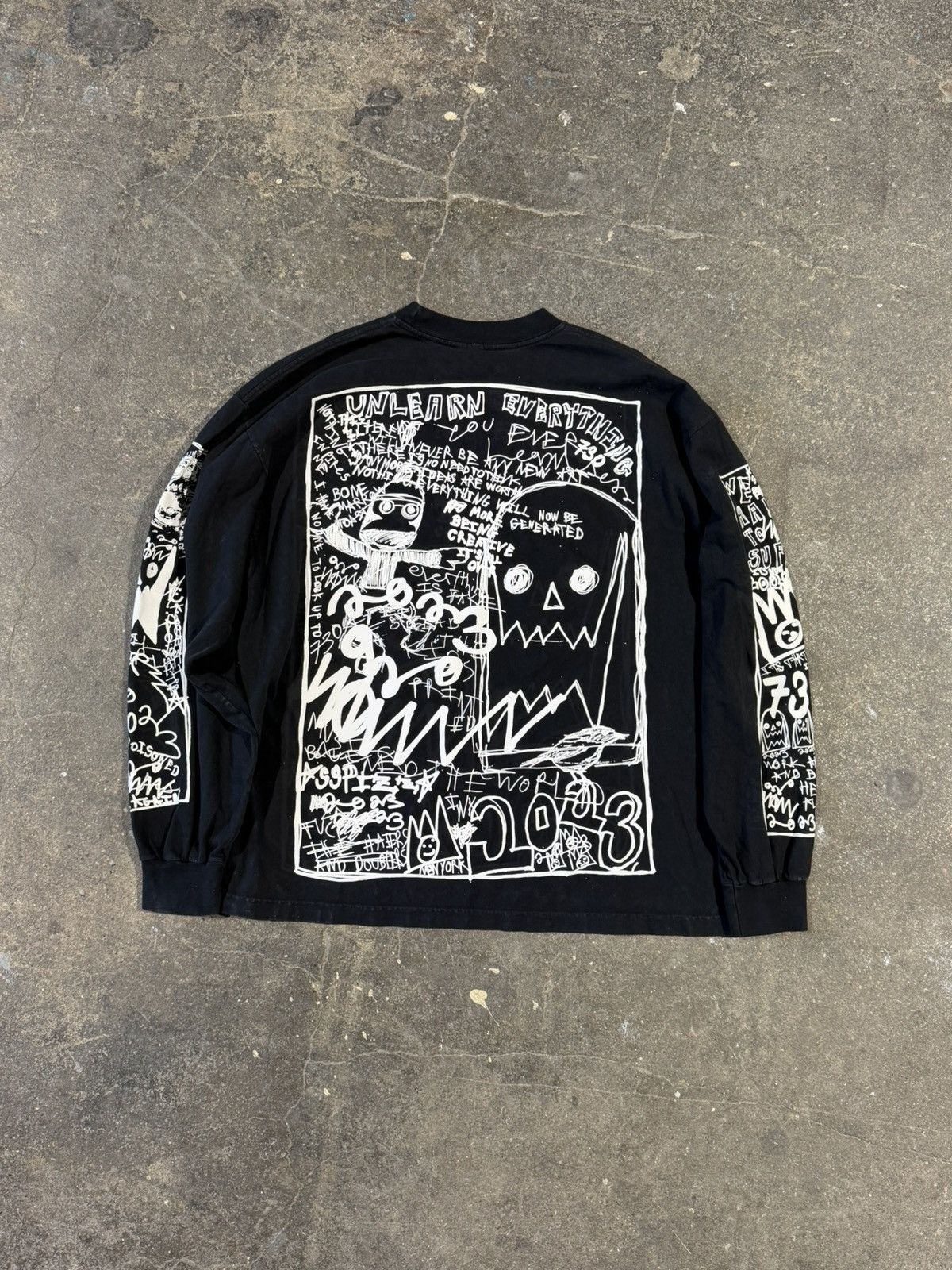 Asspizza Asspizza 2023 Puff Print L/S Tee Size US XL / EU 56 / 4 - 2 Thumbnail