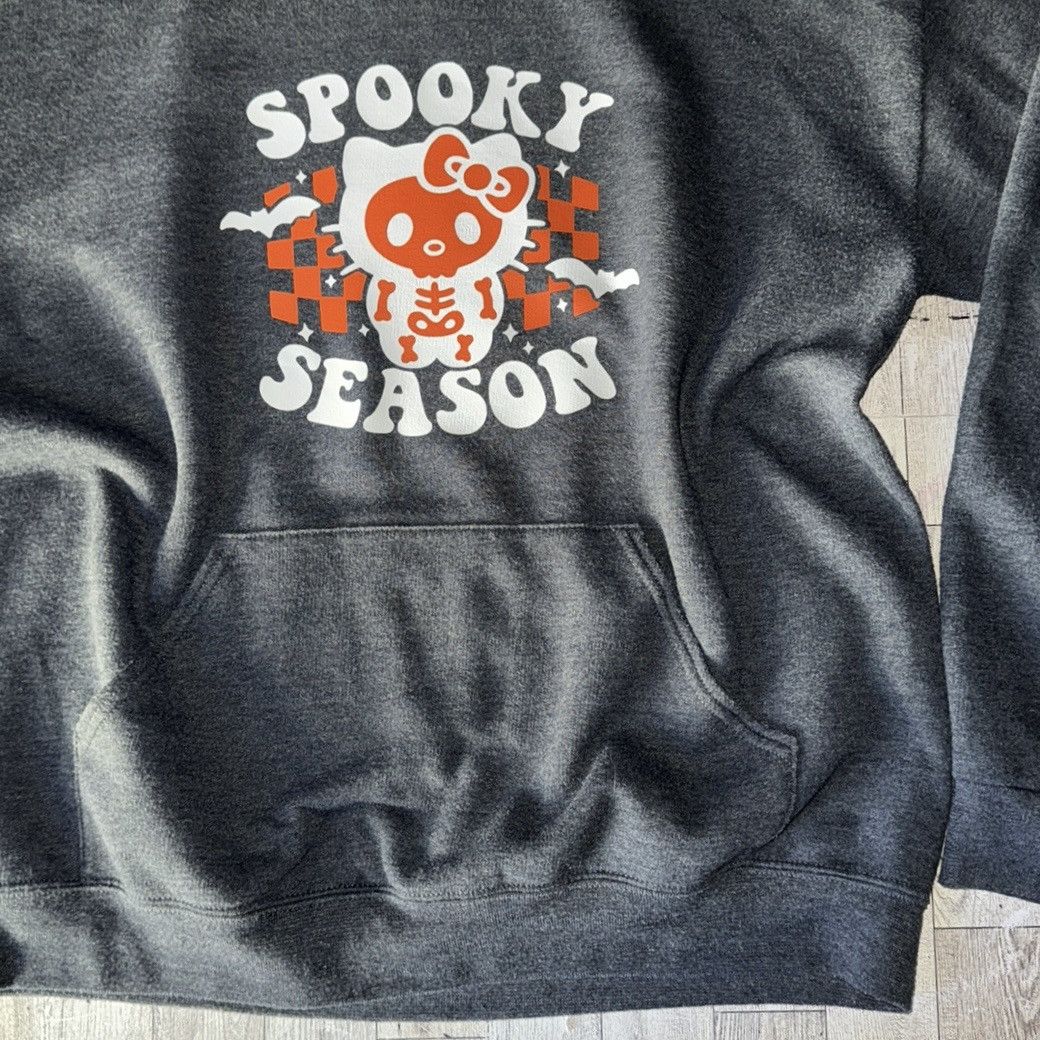 Other Spooky Skeleton Kitty, Reworked Retro Hooded Sweatshirt Size M / US 6-8 / IT 42-44 - 11 Thumbnail